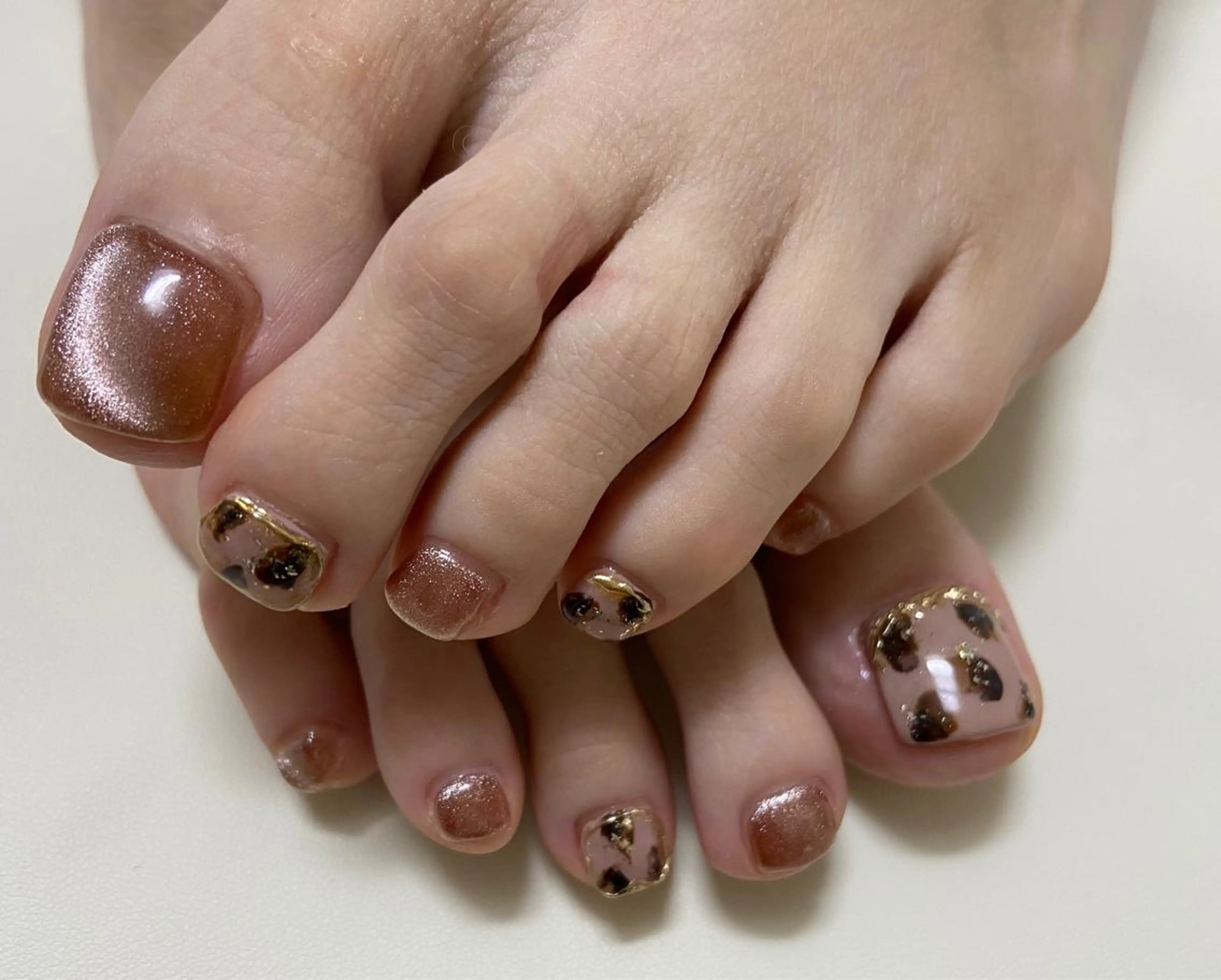 ネイル アニマル柄 マグネットネイル フットネイル private salon  Rinの眉毛・アイブロウイメージ