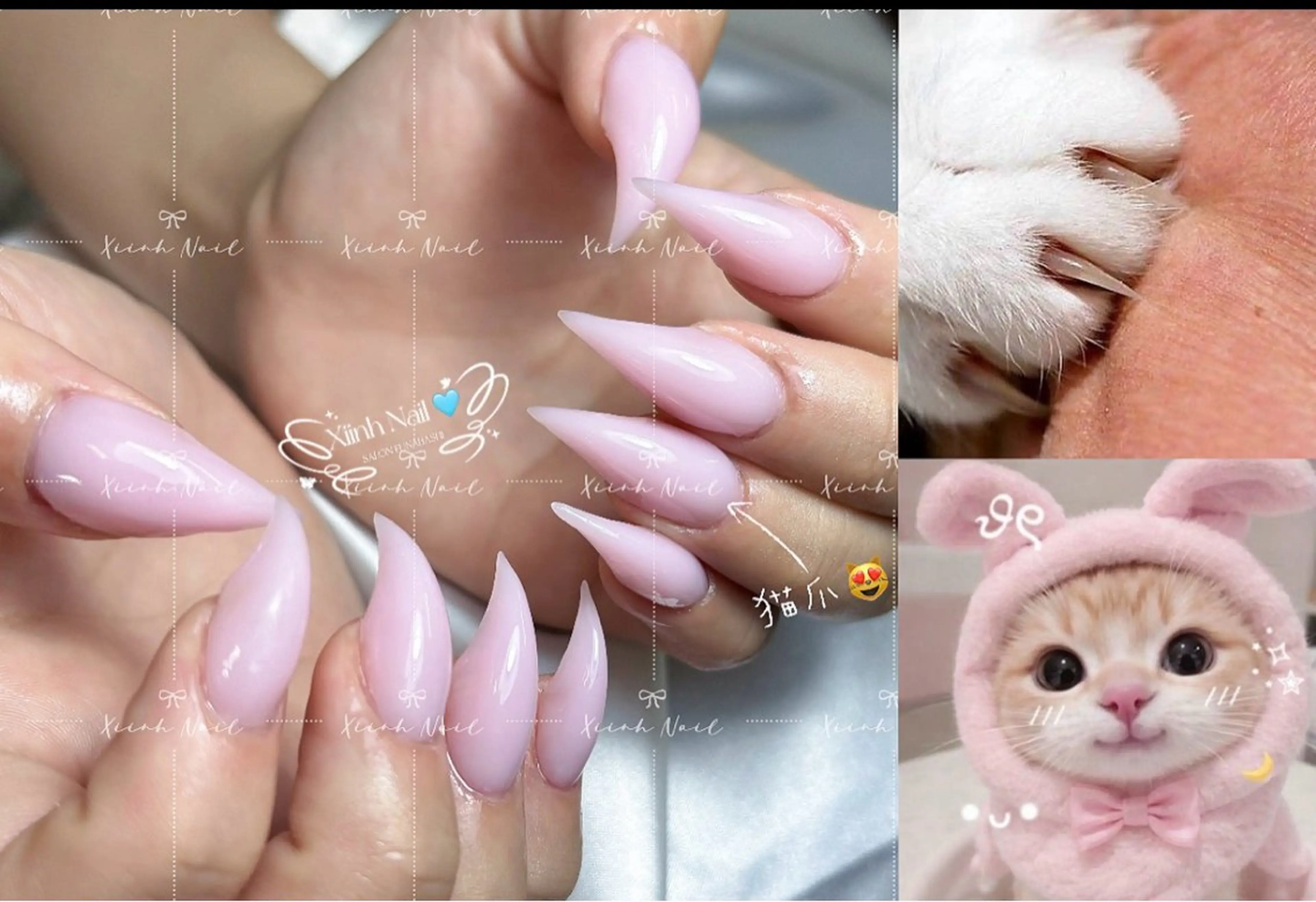 ネイル チークネイル 桜ネイル 長さ出し フットネイル ジェルネイル ハンドネイル XIINH NAIL SALONのネイルデザイン