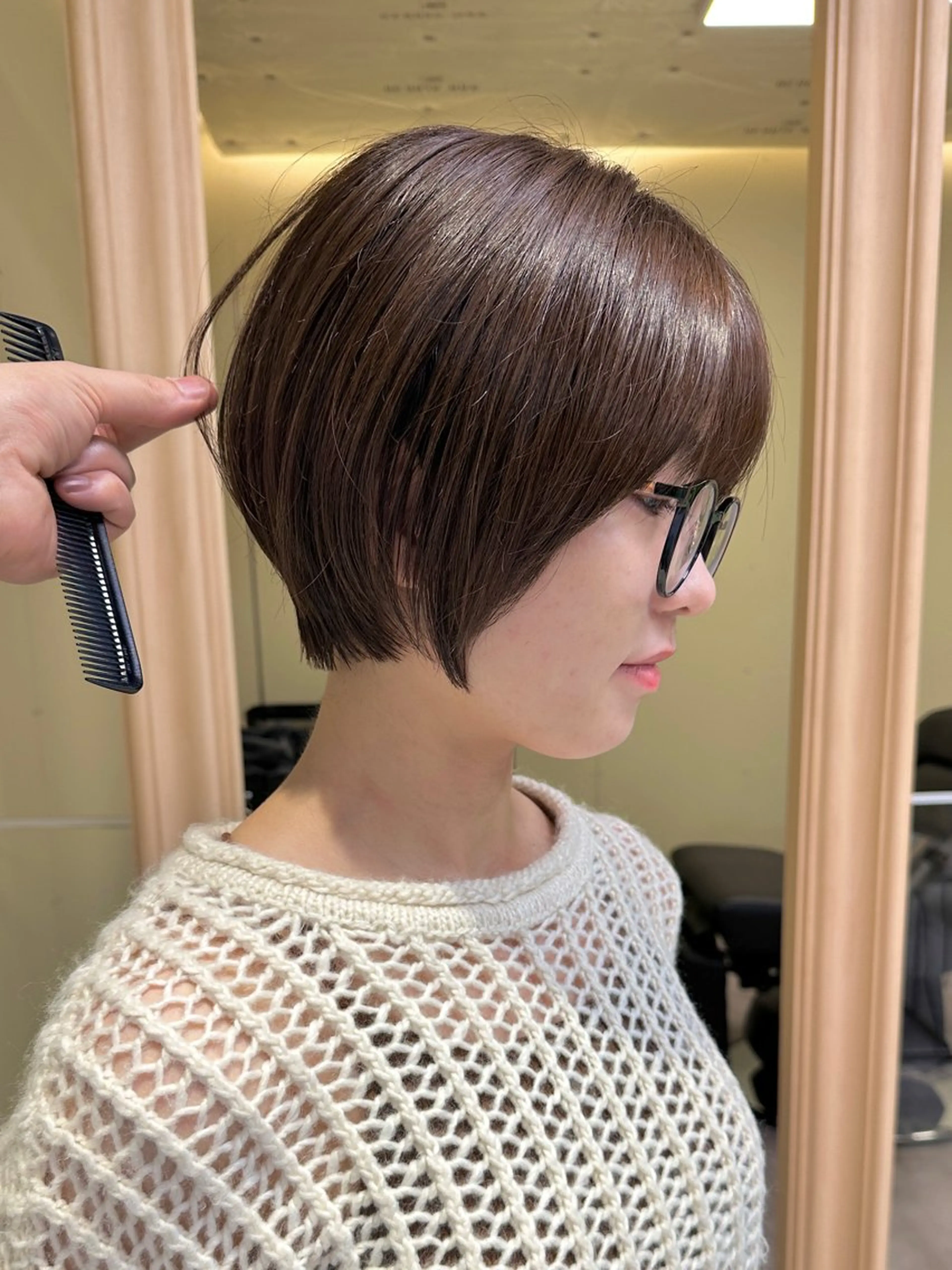 ショート カット ヘアカラー ボブ/ぱつっとボブ/ 谷口 海星のヘアスタイル