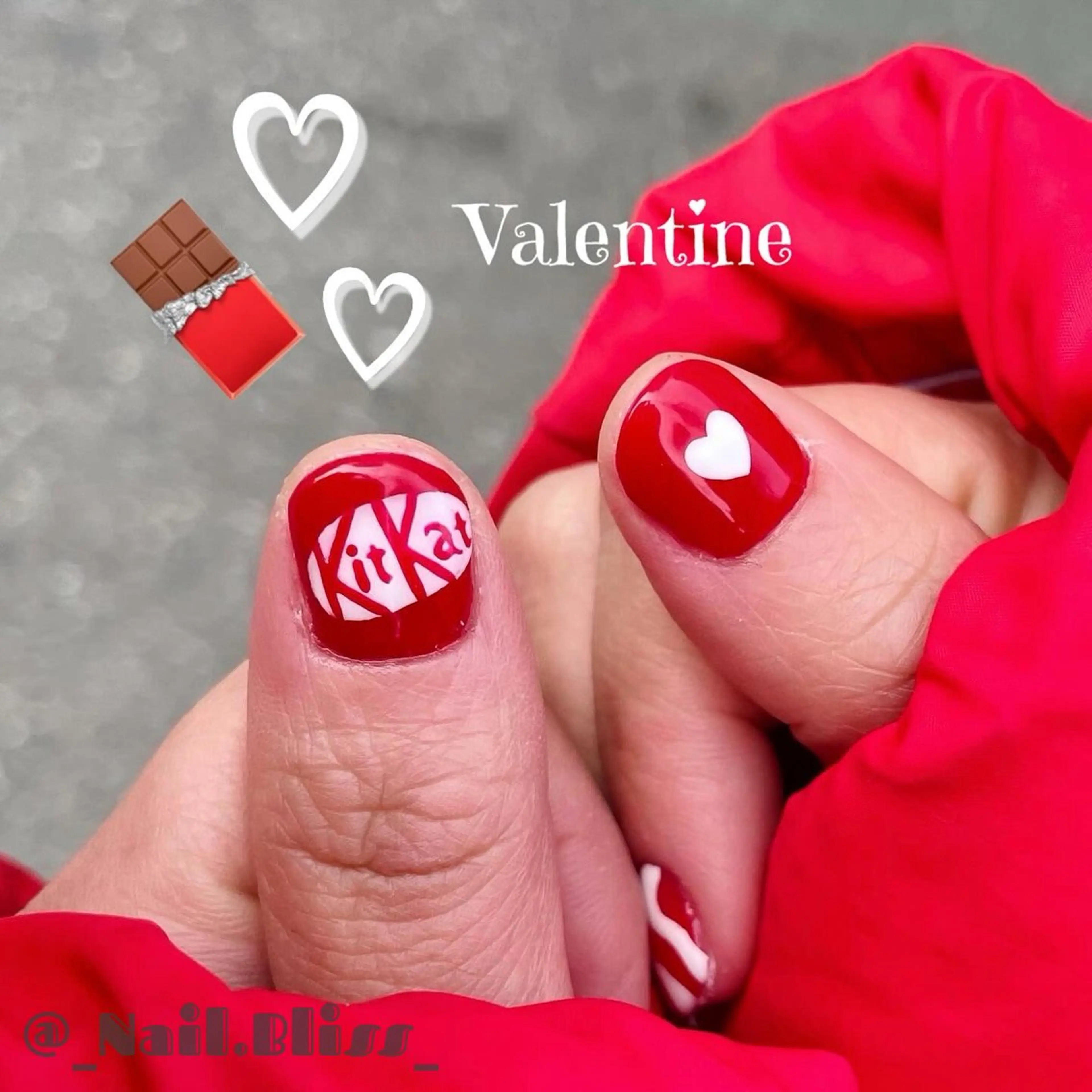 ネイル アートネイル バレンタイン ハンドネイル NAIL BLISSのネイルデザイン