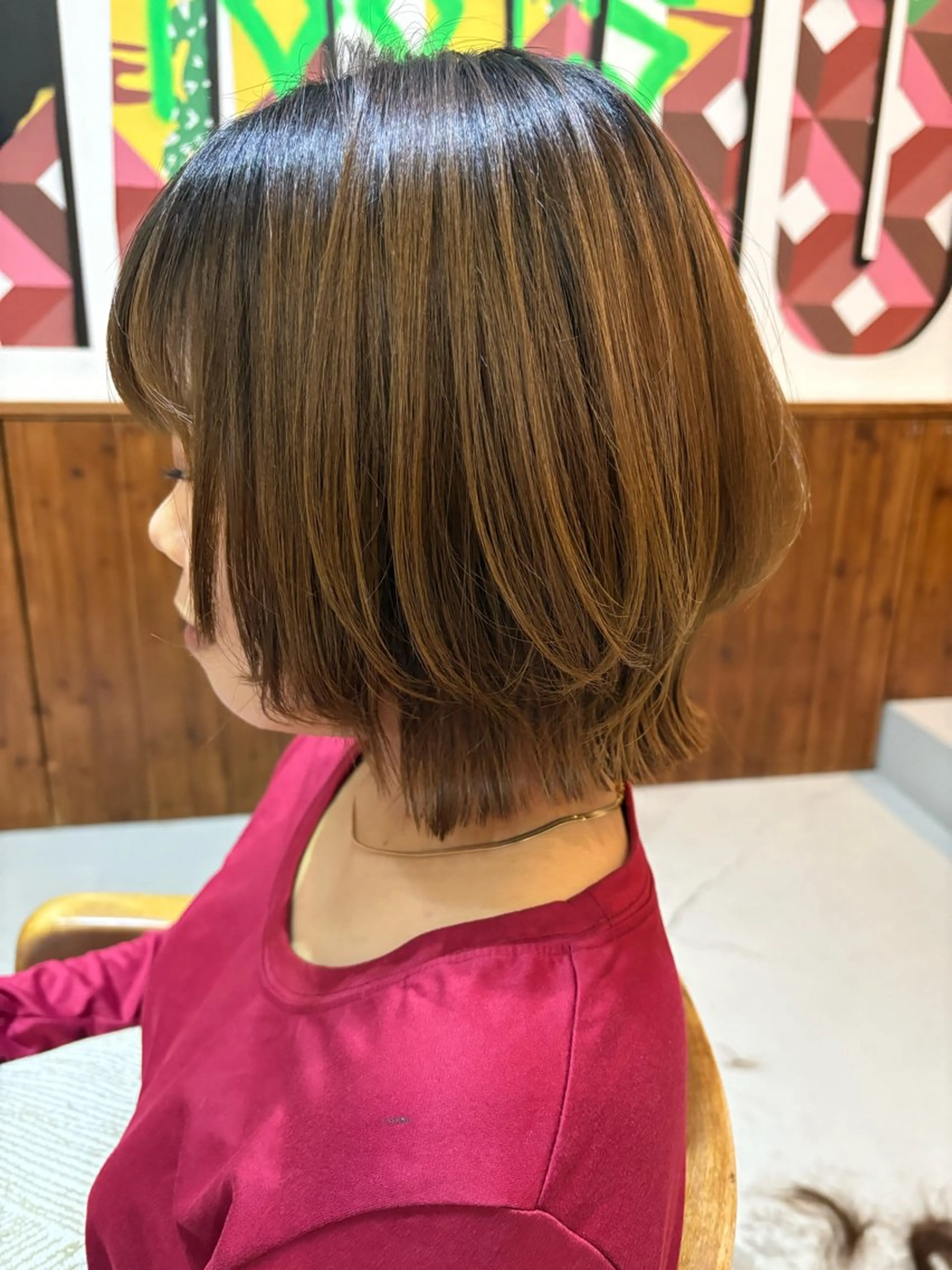 ミディアム ミディアムレイヤー/ 艶カラーNorikaのヘアスタイル