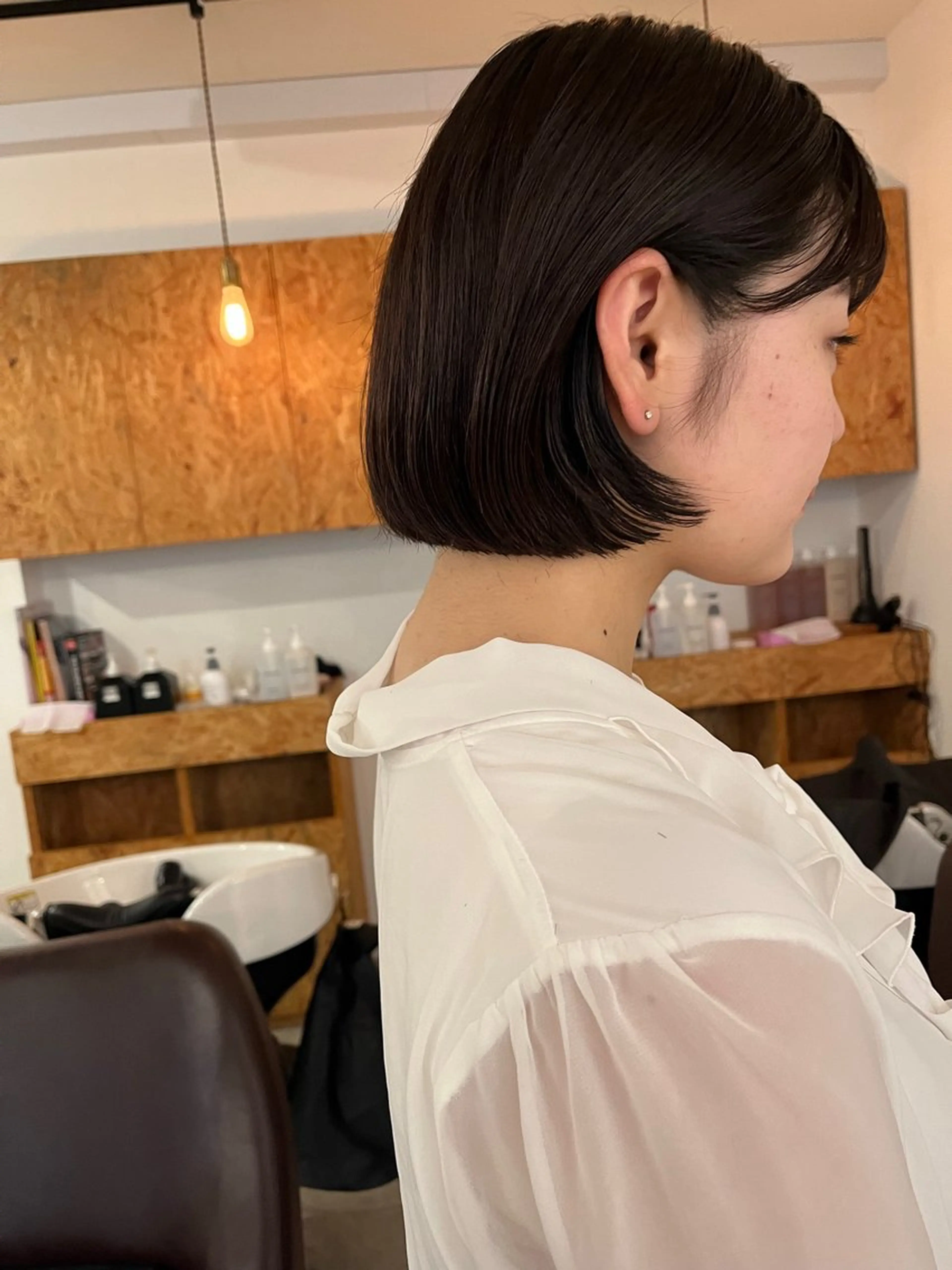 ショート ボブ 暖色/パーマ 🌼クニトウメイのヘアスタイル