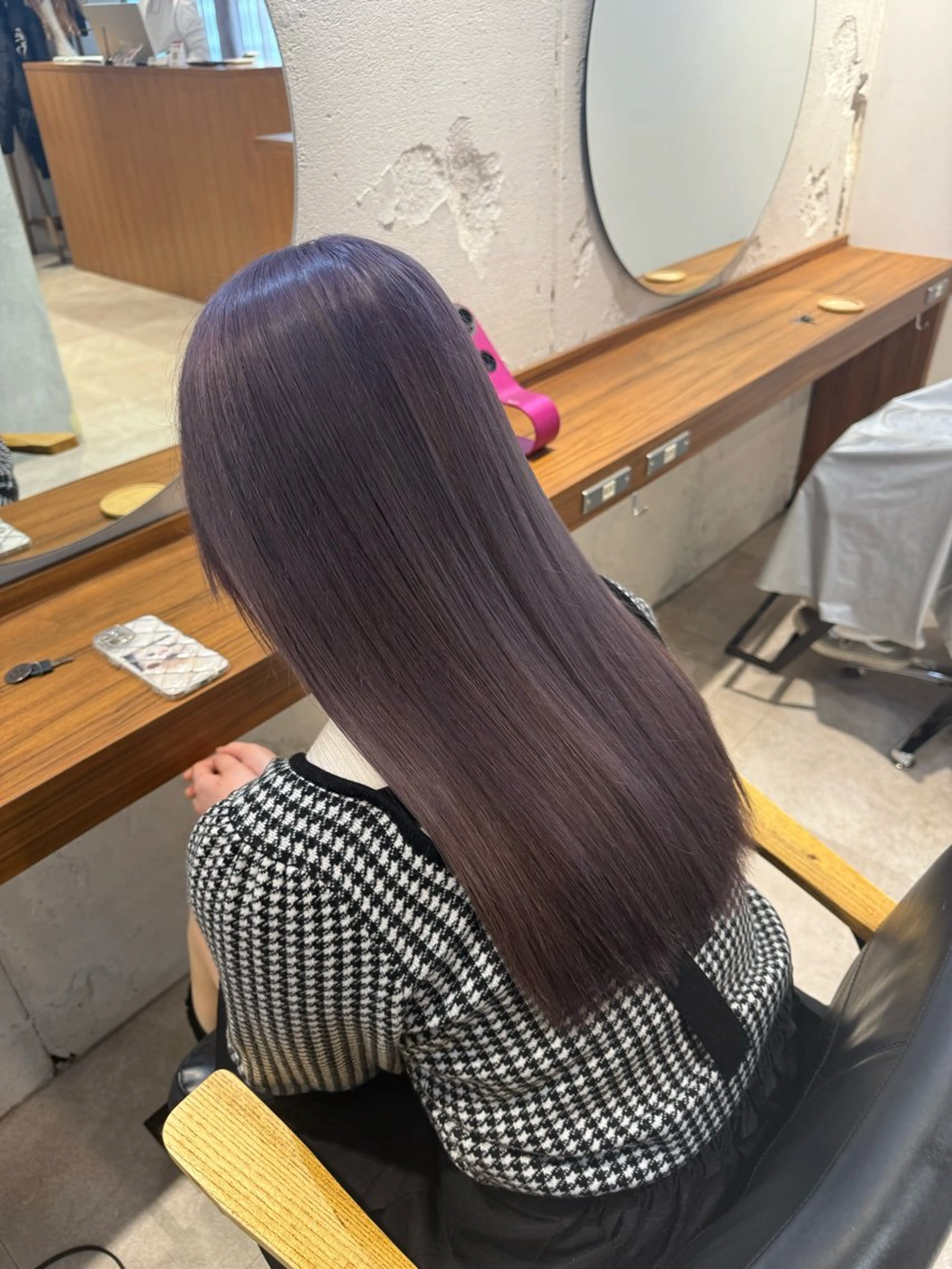 カラー ラベンダーカラー ラベンダーピンク ピンクカラー カット ヘアカラー トリートメント 岡本 太陽☀️のヘアスタイル