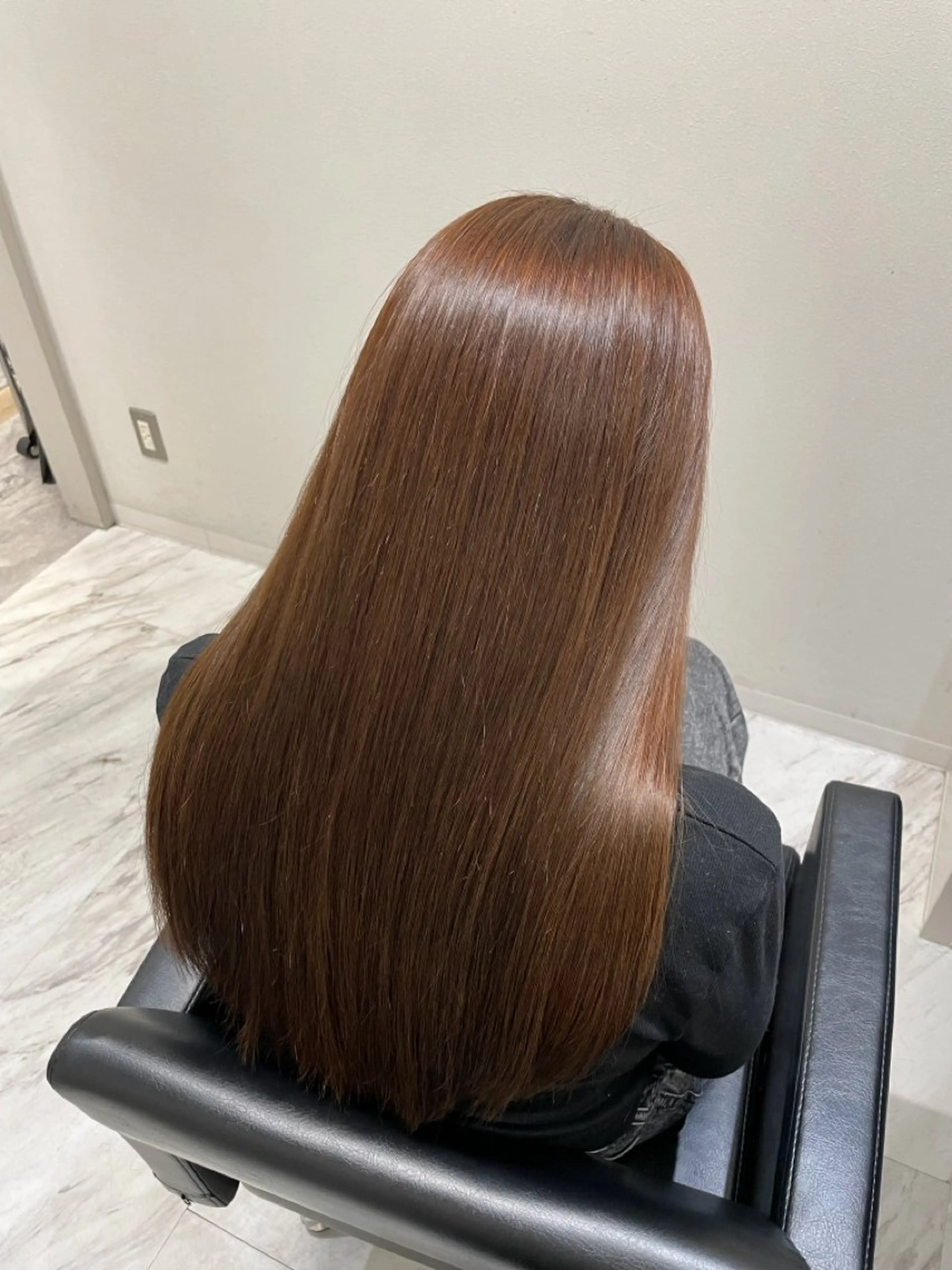 ロング カラー カット 縮毛矯正 濱田 瑠奈のヘアスタイル