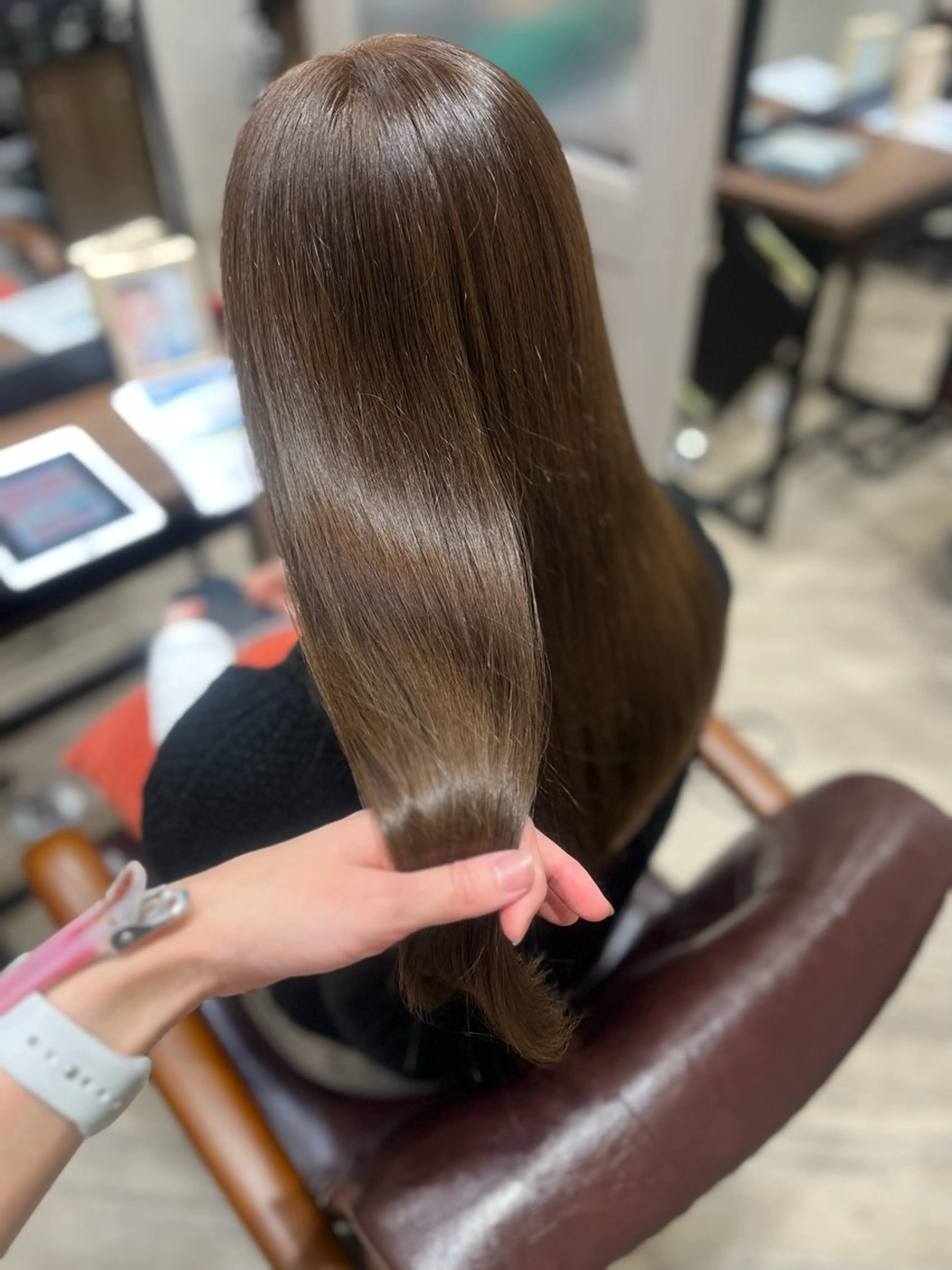 ロング カラー ブラウンカラー 🫧ぷる艶カラー🫧 Yuubi🦩のヘアスタイル