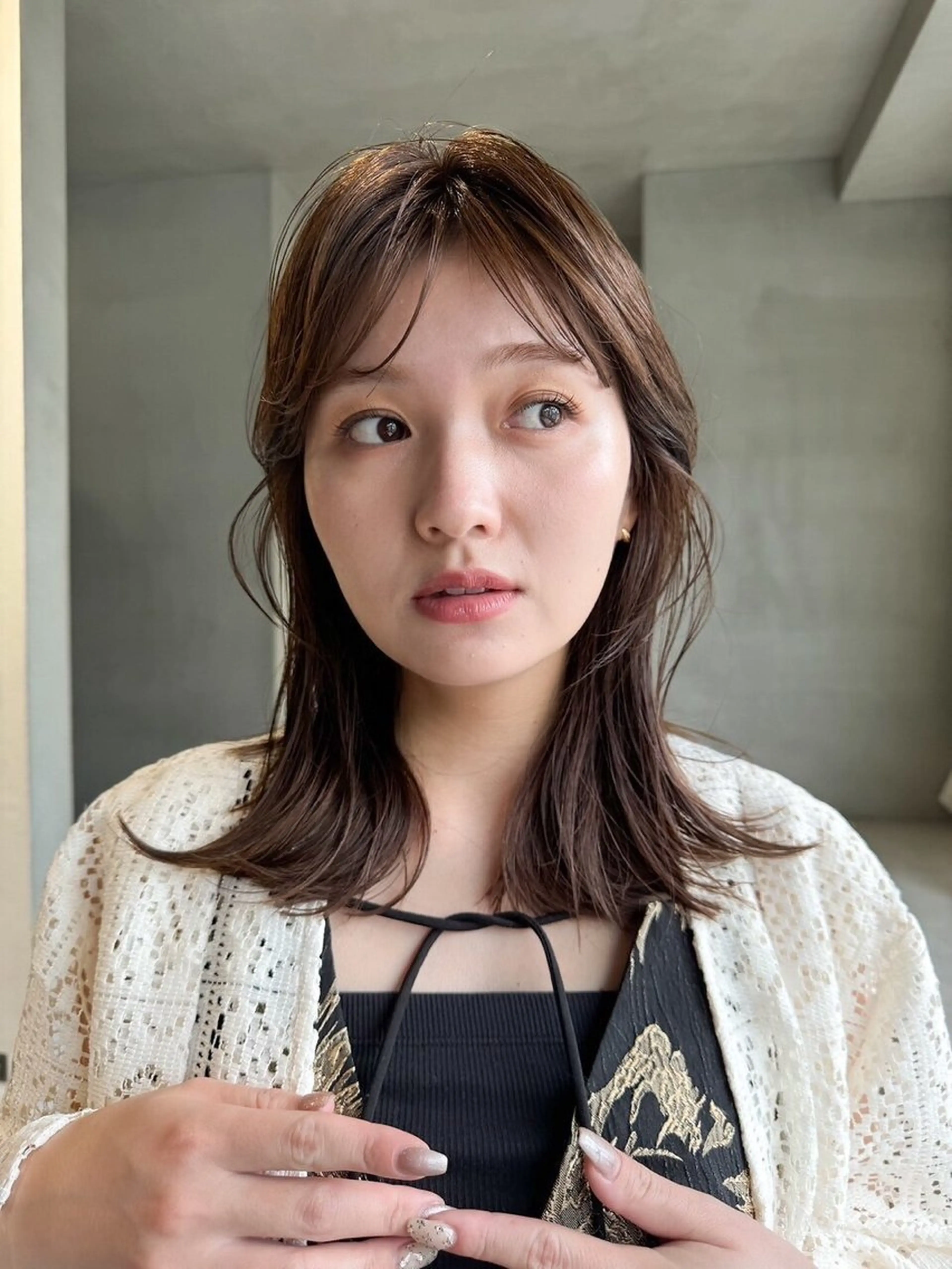 ミディアム カラー くびれヘア カット ヘアカラー お悩み解決縮毛矯正 レイヤー達人柴崎大樹のヘアスタイル