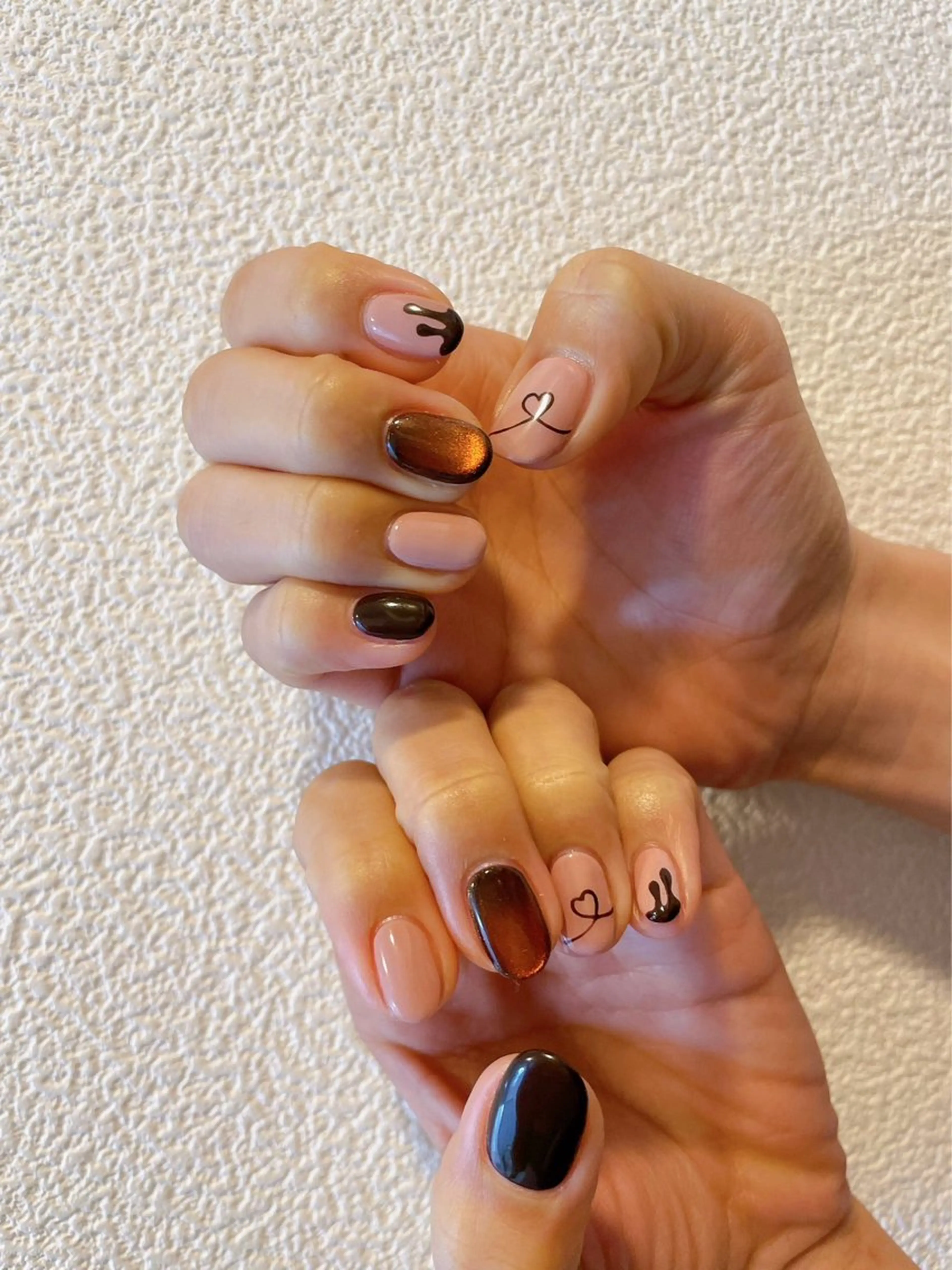 ネイル ジェルネイル 韓国ネイル メンズネイル パラジェル バレンタイン kiki nail たまプラーザのネイルデザイン