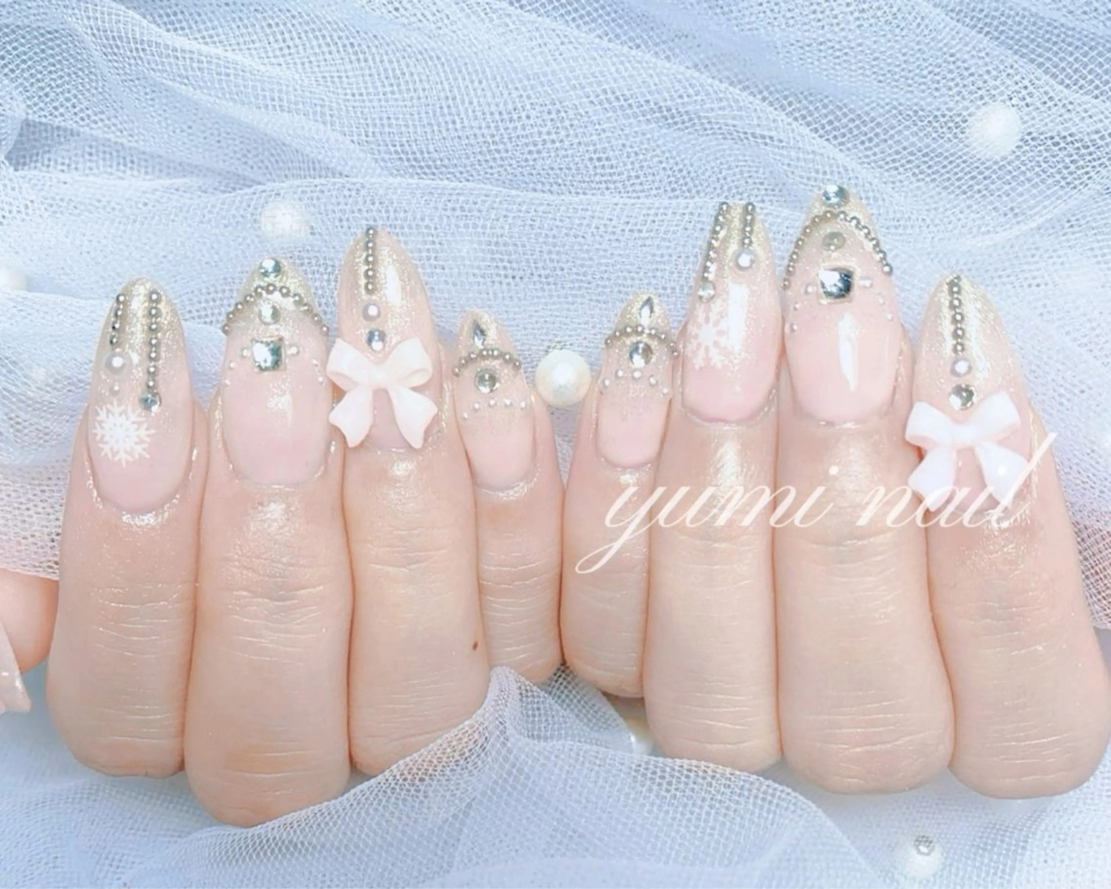 ネイル 𝐲𝐮𝐦𝐢🎀 長さ出しデザイン専門のネイルデザイン