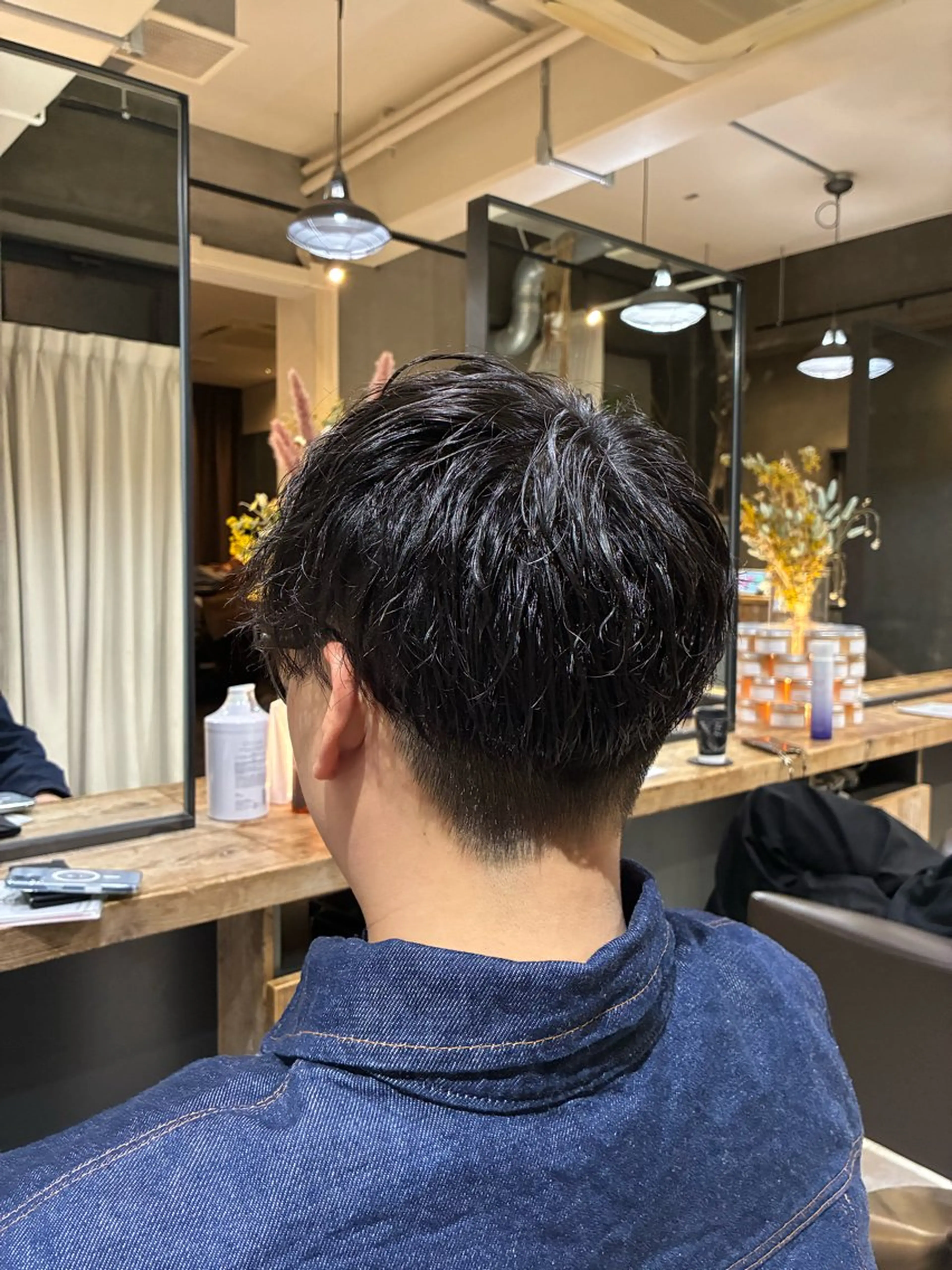 メンズ カット 阿部 翔一郎/暖色系カラーのヘアスタイル