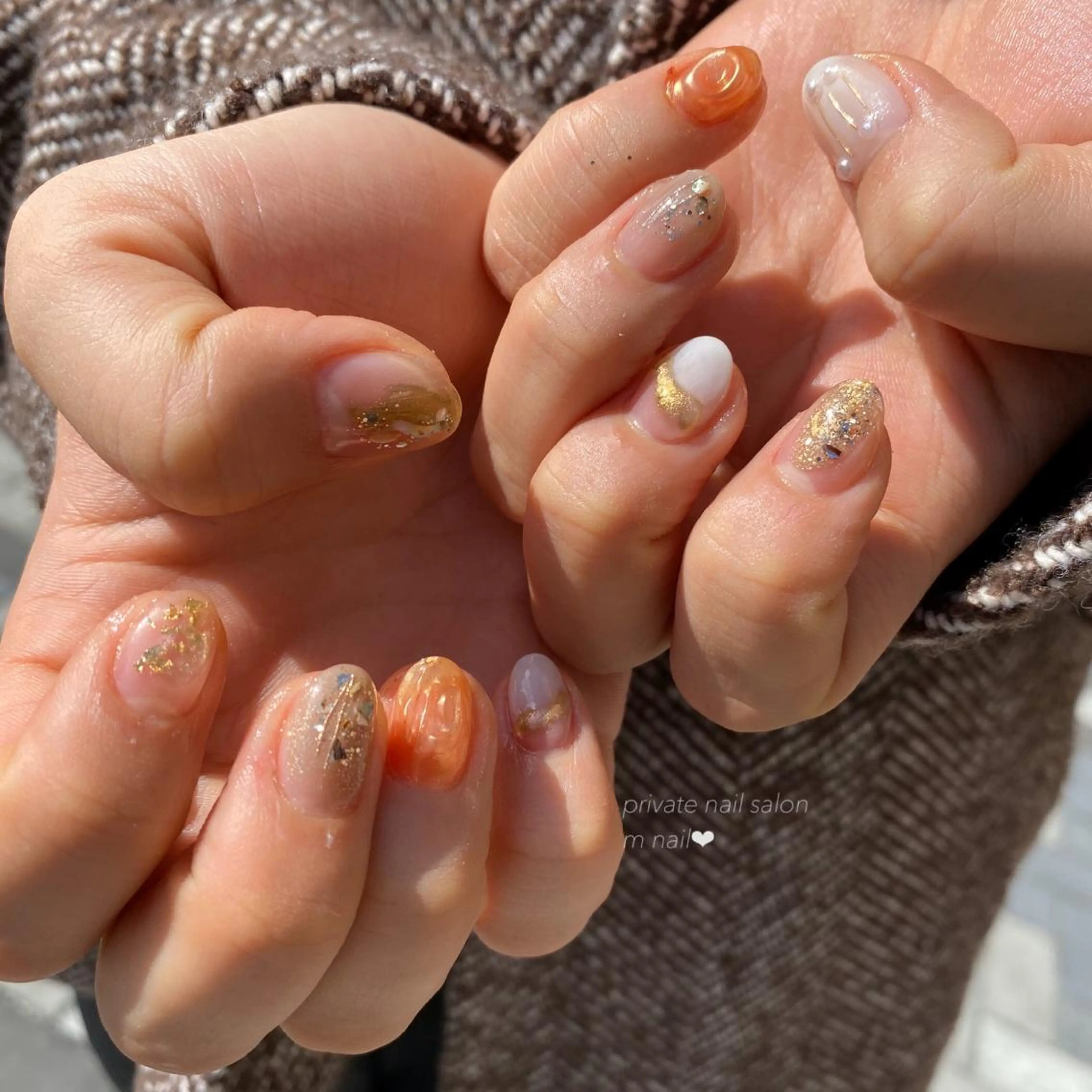 ネイル ニュアンスネイル ハンドネイル 小河原 舞のネイルデザイン