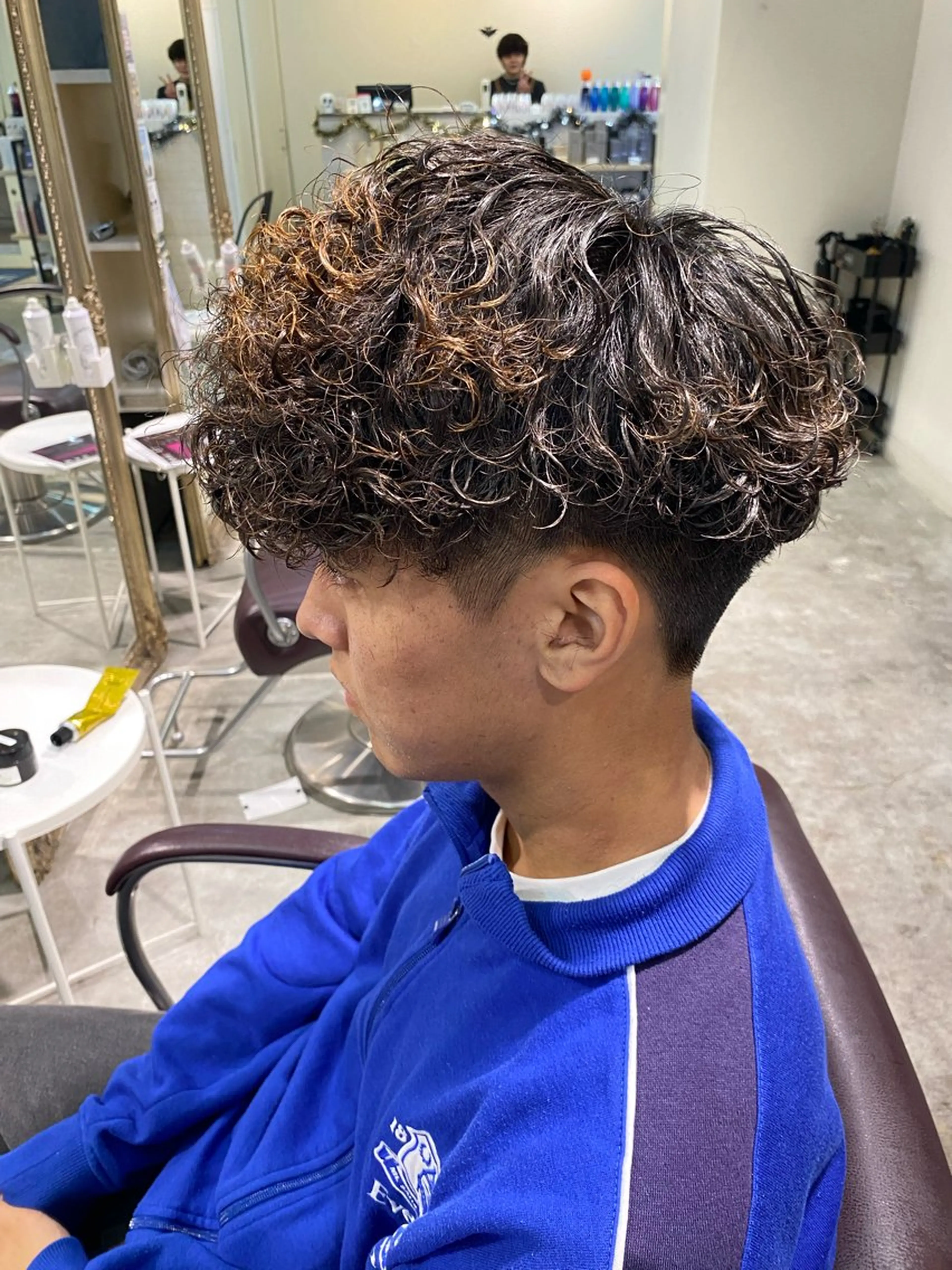 ショート パーマ メンズ パーマ特化/フェザー パーマシャドウ/真生のヘアスタイル