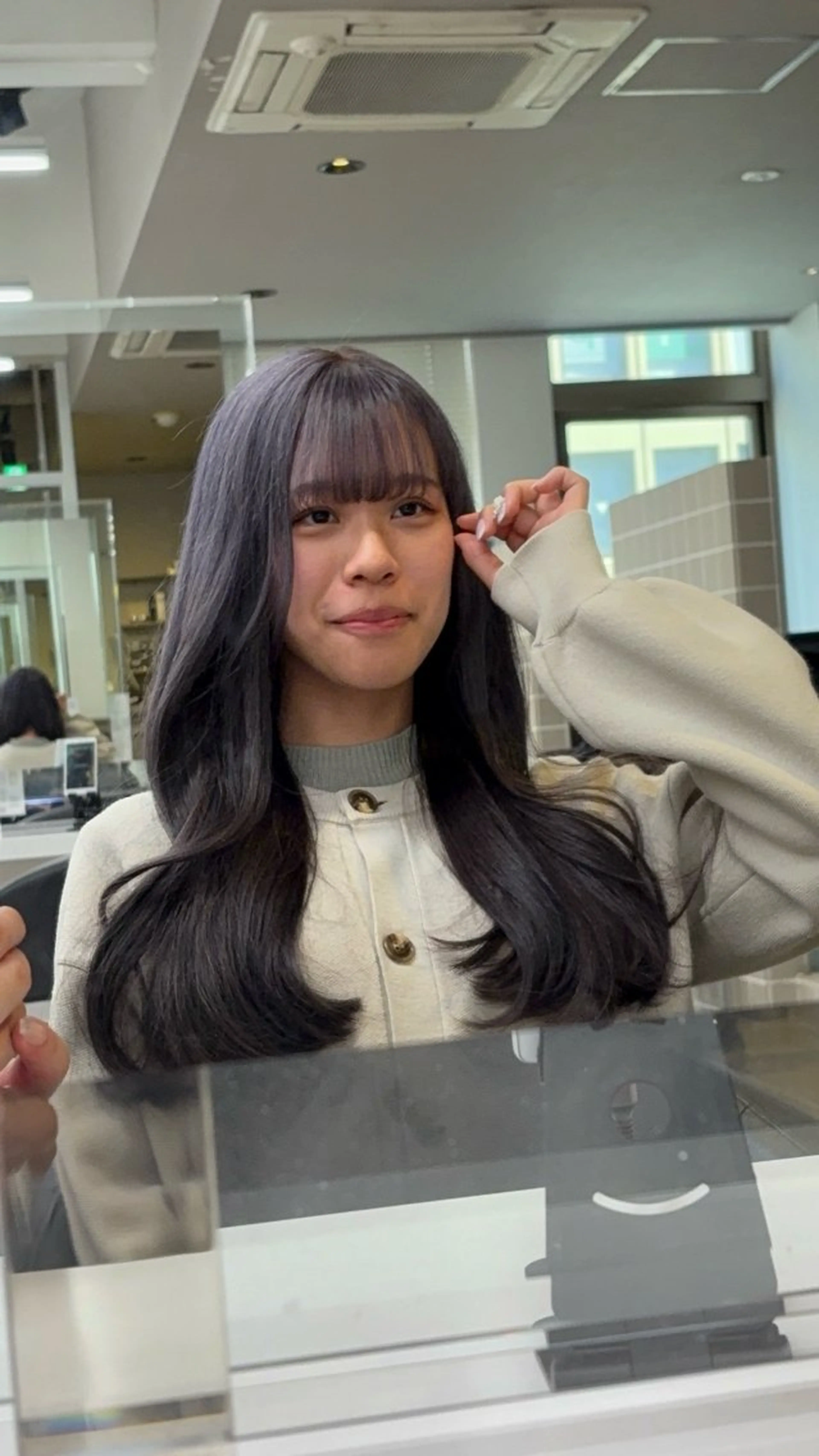 カラー ヘアカラー トリートメント 透明感ベージュ🤎 ナチュラルレイヤーのヘアスタイル