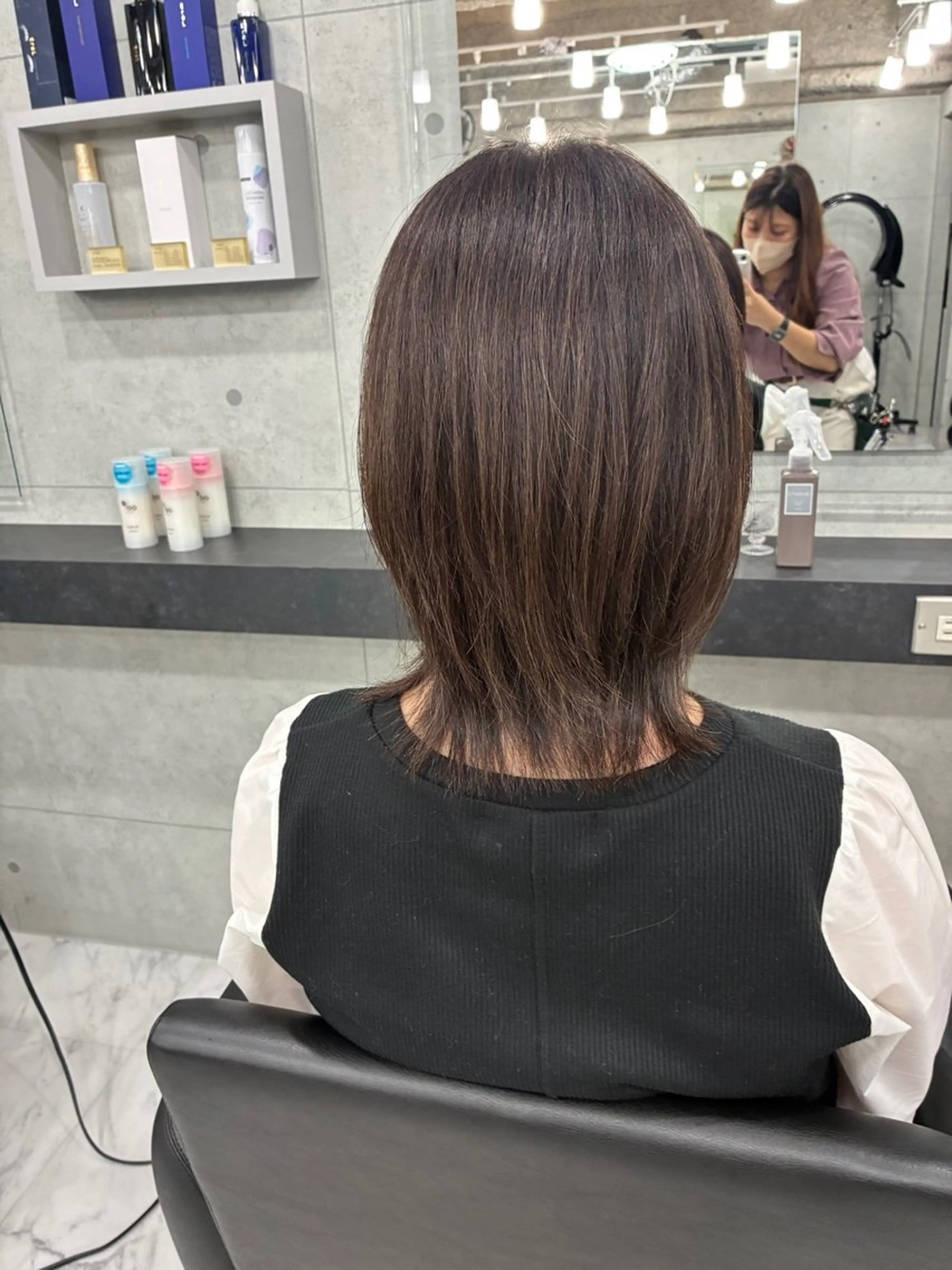 ミディアム カット ヘアカラー Endearing 北澤那未🌟銀座のヘアスタイル