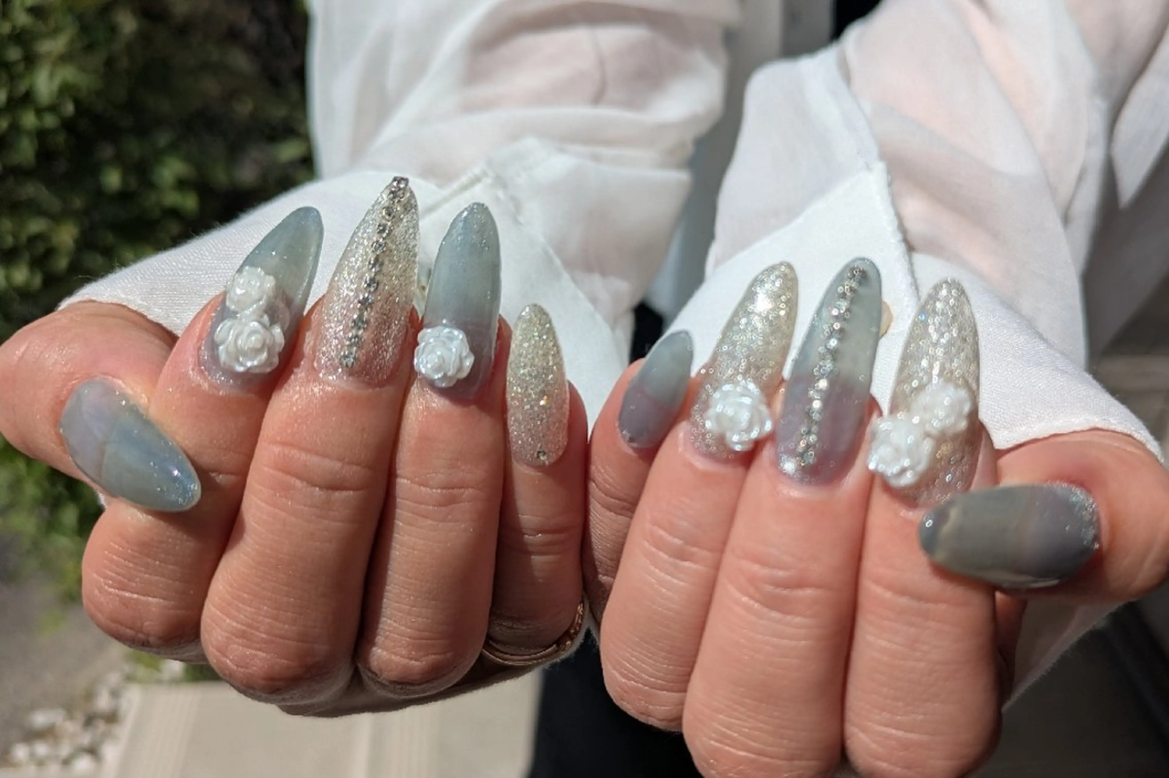 ネイル ロングネイル マグネットネイル シンプルネイル ワンホンネイル ハンドネイル m&pPrivate nailsalonのネイルデザイン