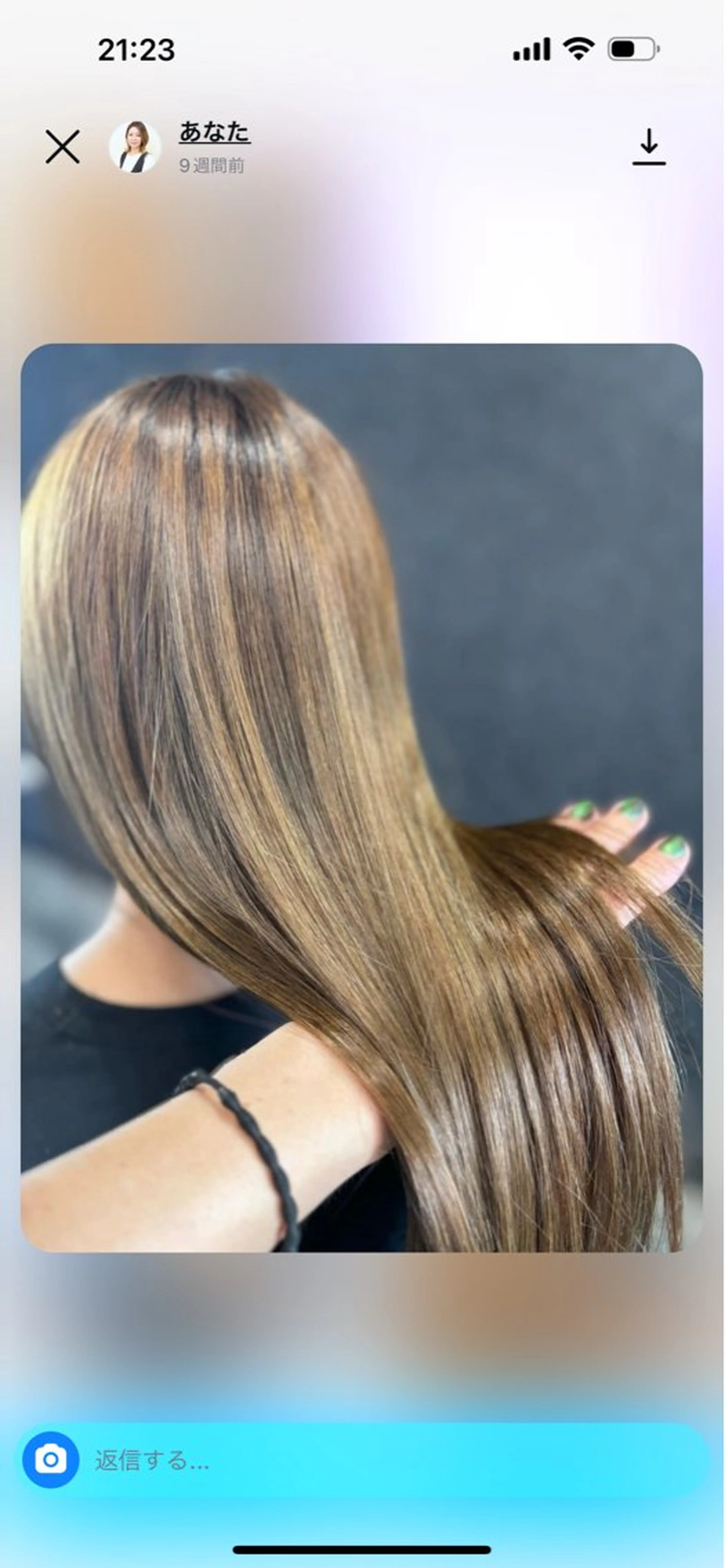 ロング ロング 安田 恵のヘアスタイル