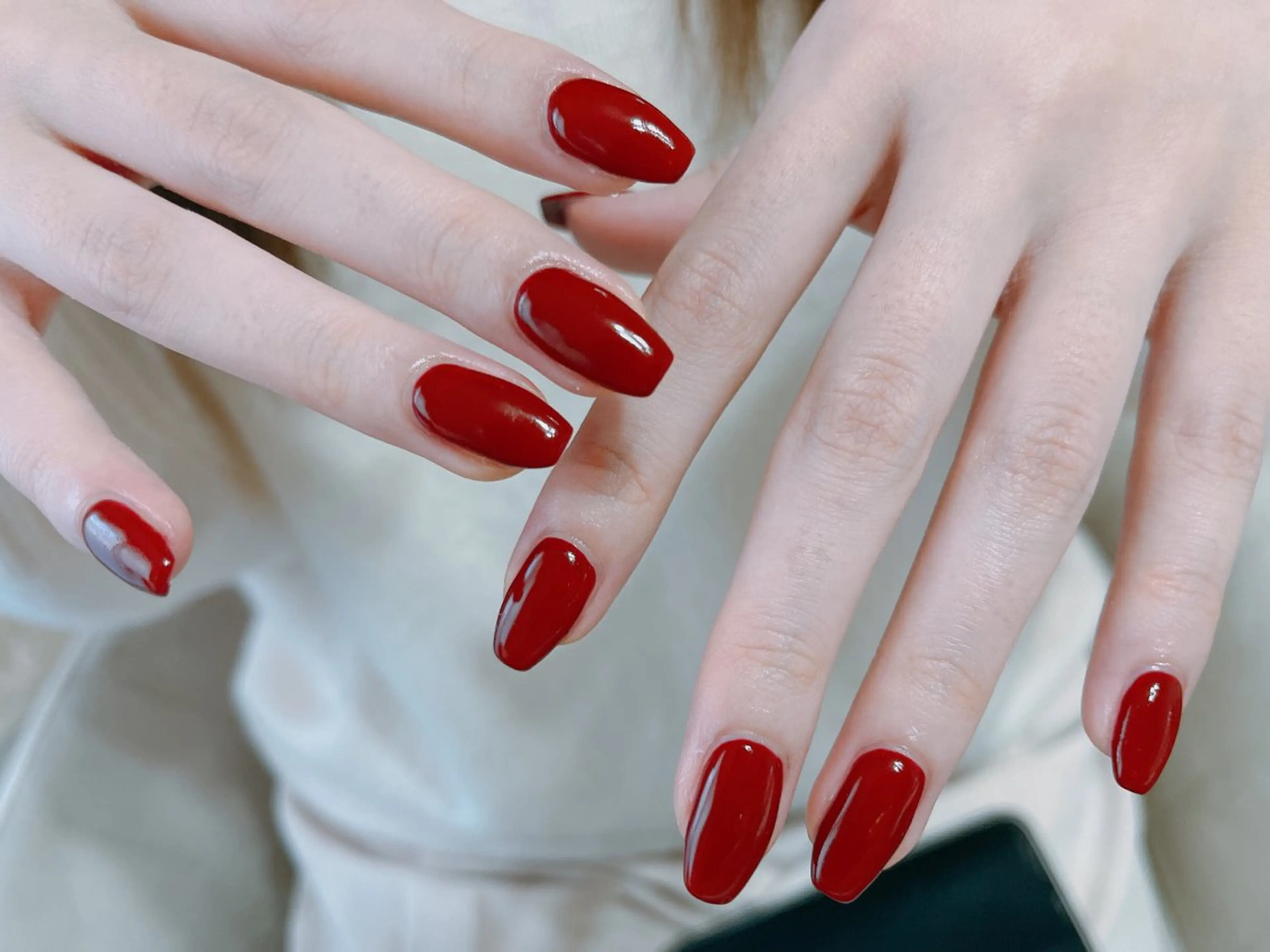 ネイル ボルドー ジェルネイル 韓国ネイル メンズネイル ワンカラーネイル ハンドネイル kiki nail &brow二子玉川の眉毛・アイブロウイメージ