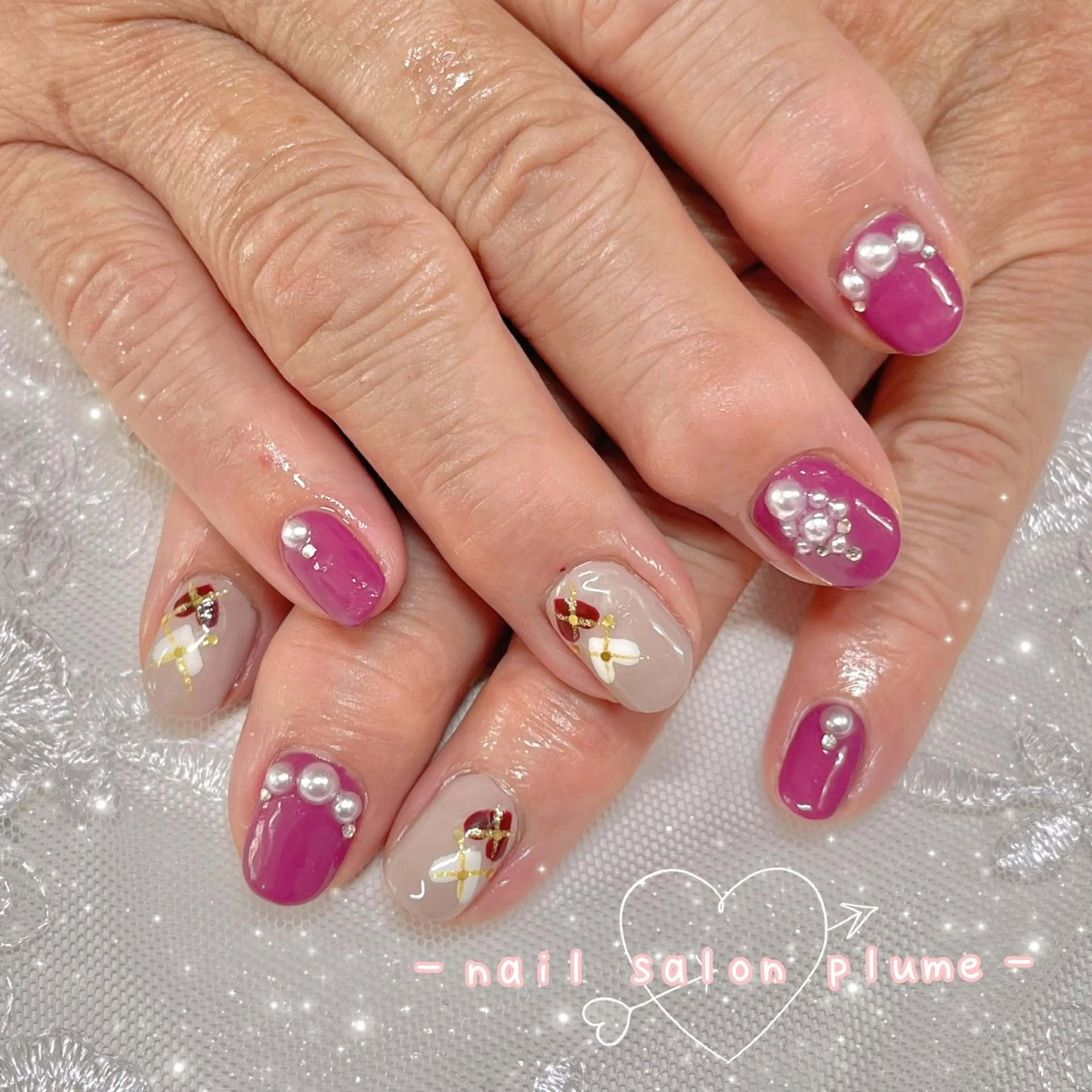 ネイル ハンドネイル plume nail ☆韓国ネイルのネイルデザイン