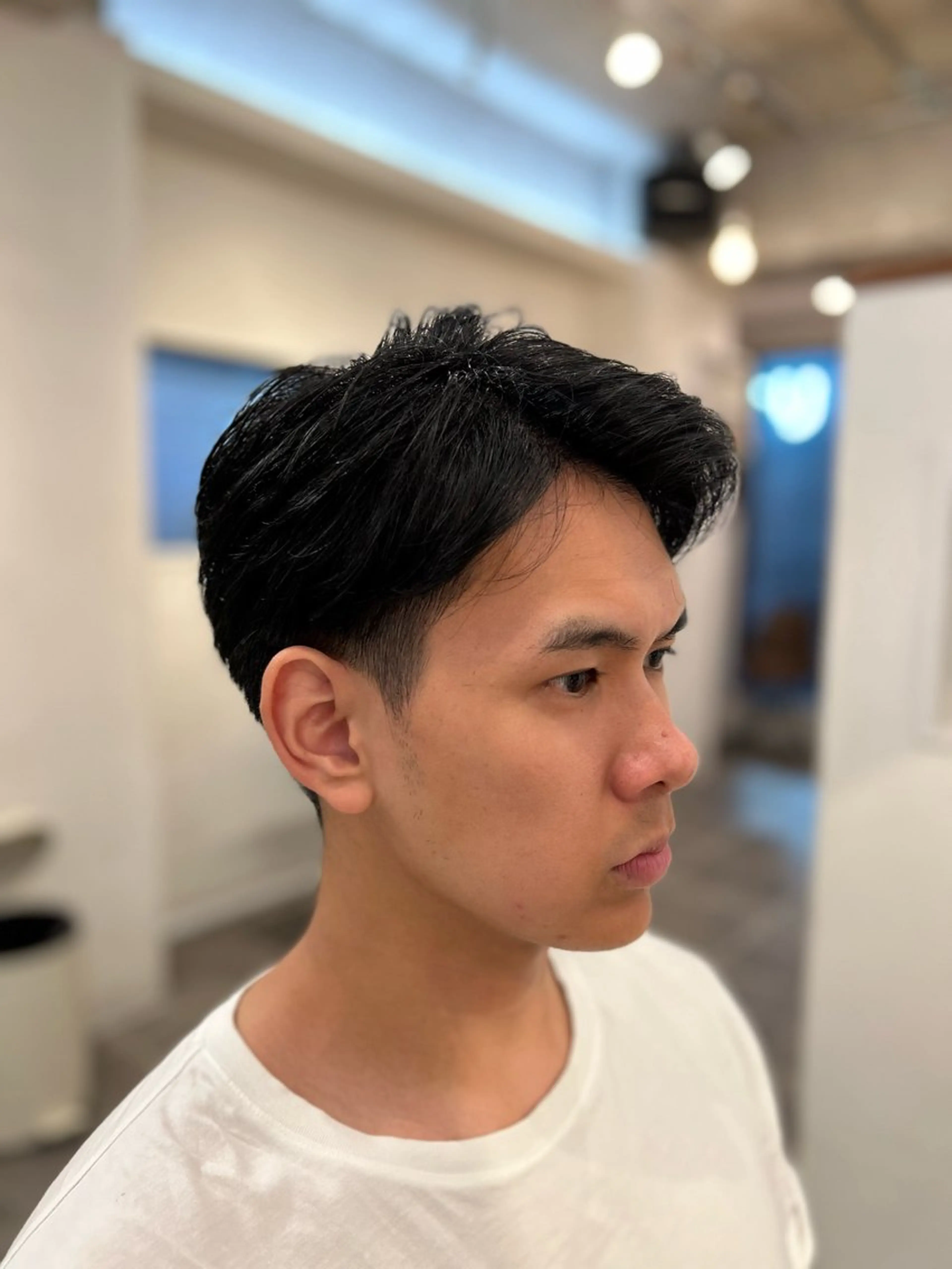 ショート かきあげバング 尭部 佑太のヘアスタイル