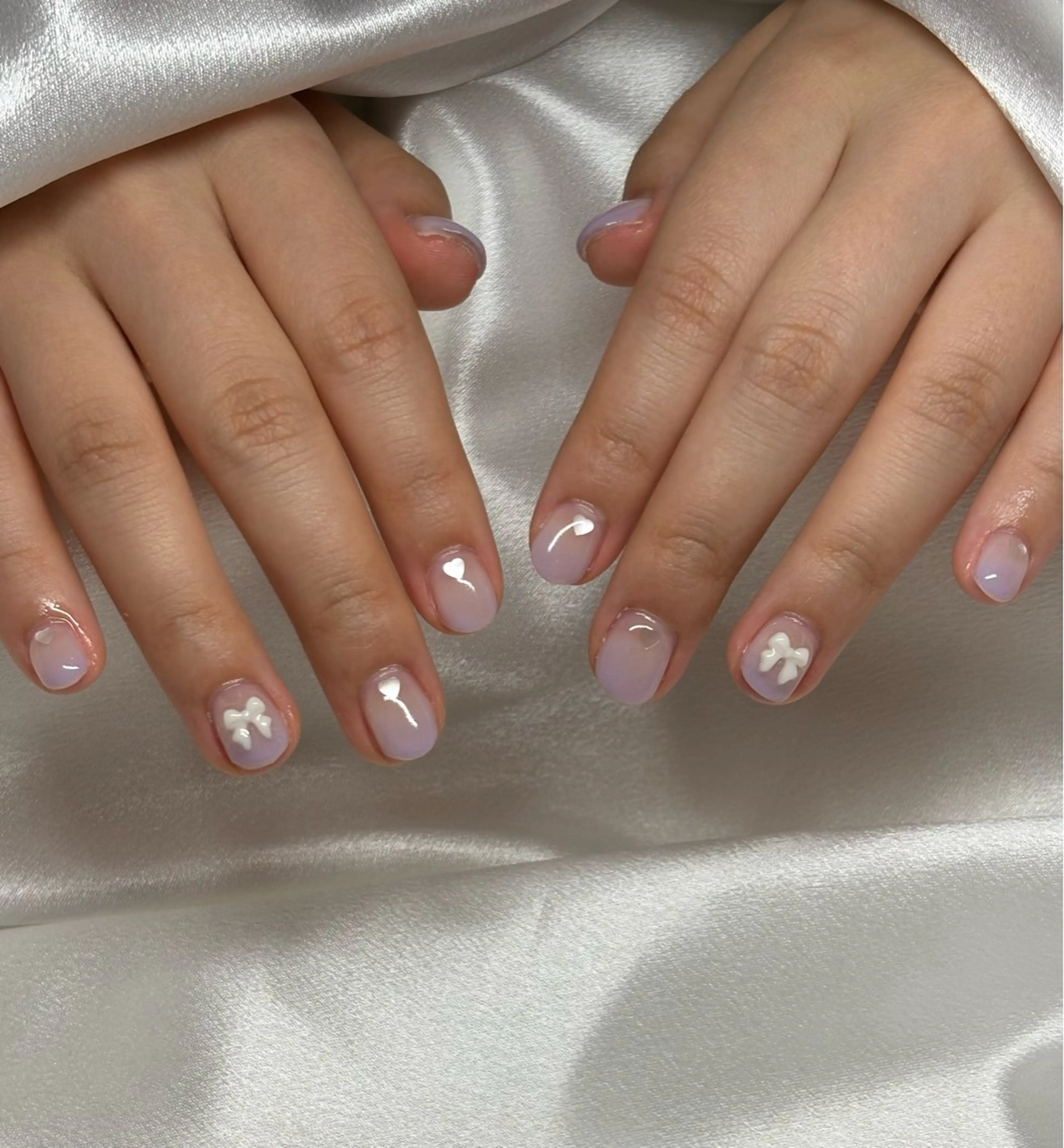 ネイル リボン 佐藤 ◡̈のネイルデザイン