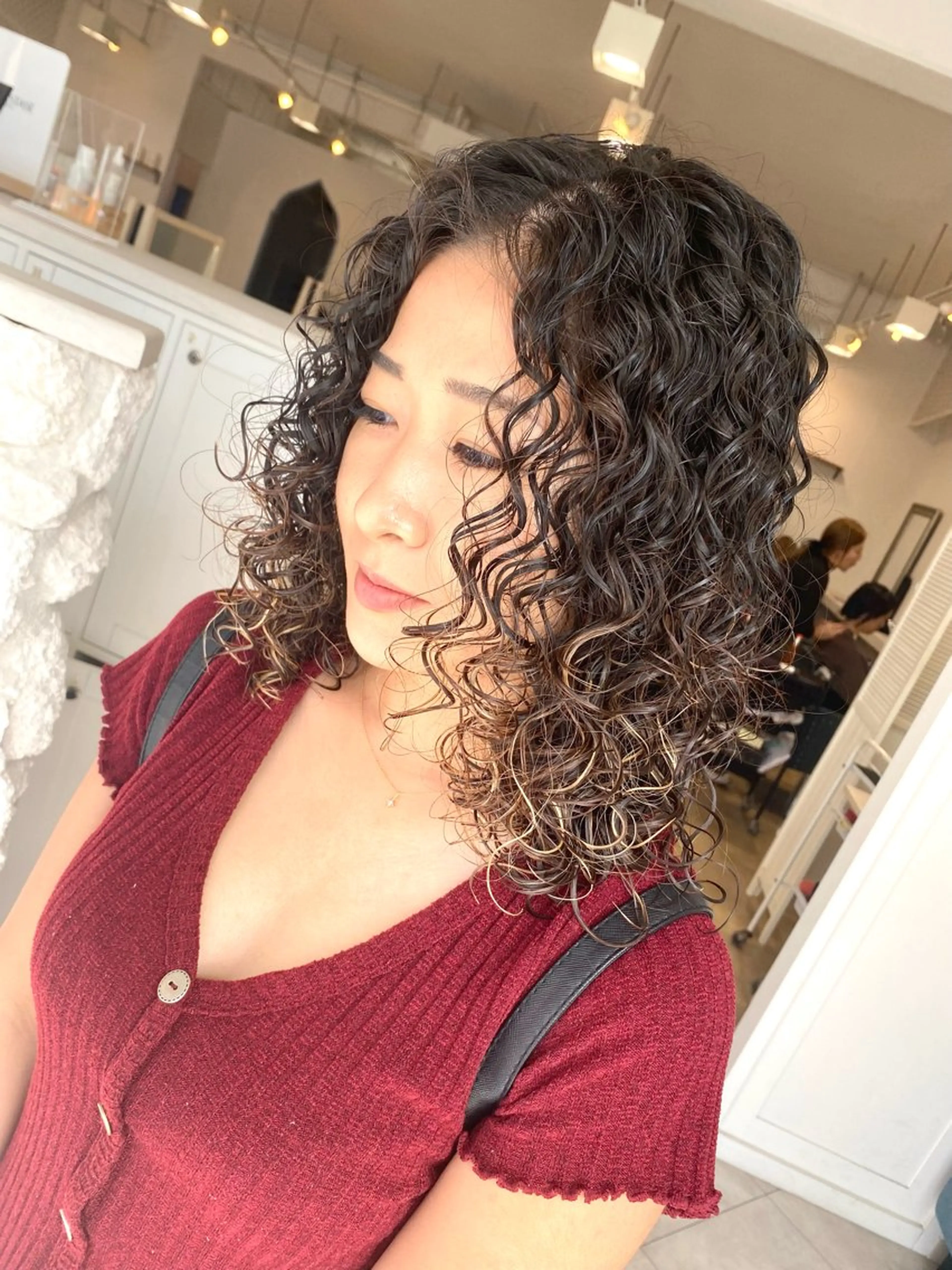 セミロング パーマ カット パーマ AngeBay.NaHa所属・饒平名 知也のヘアスタイル