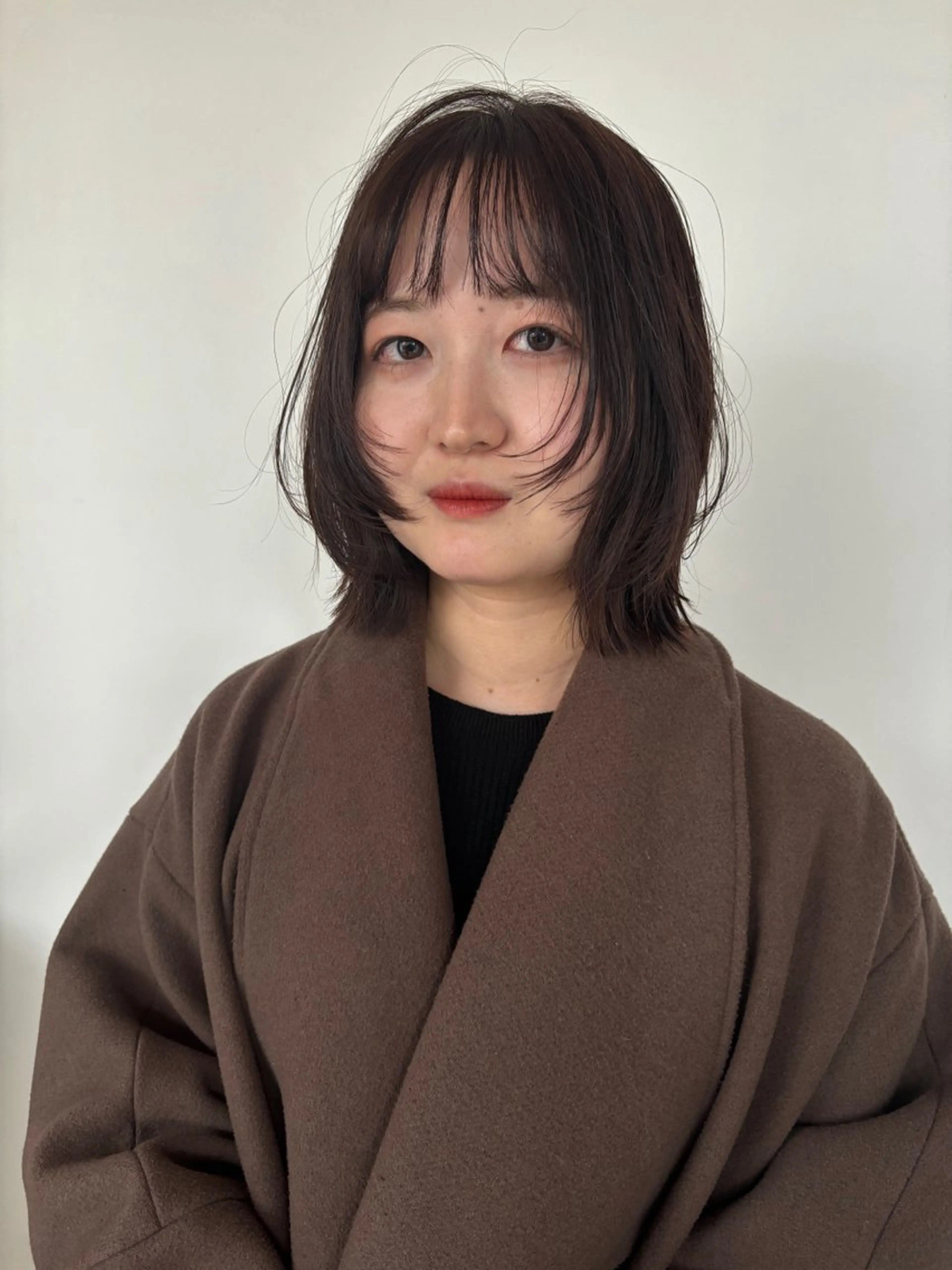 ミディアム mirai/レイヤー ボブ/デザインのヘアスタイル