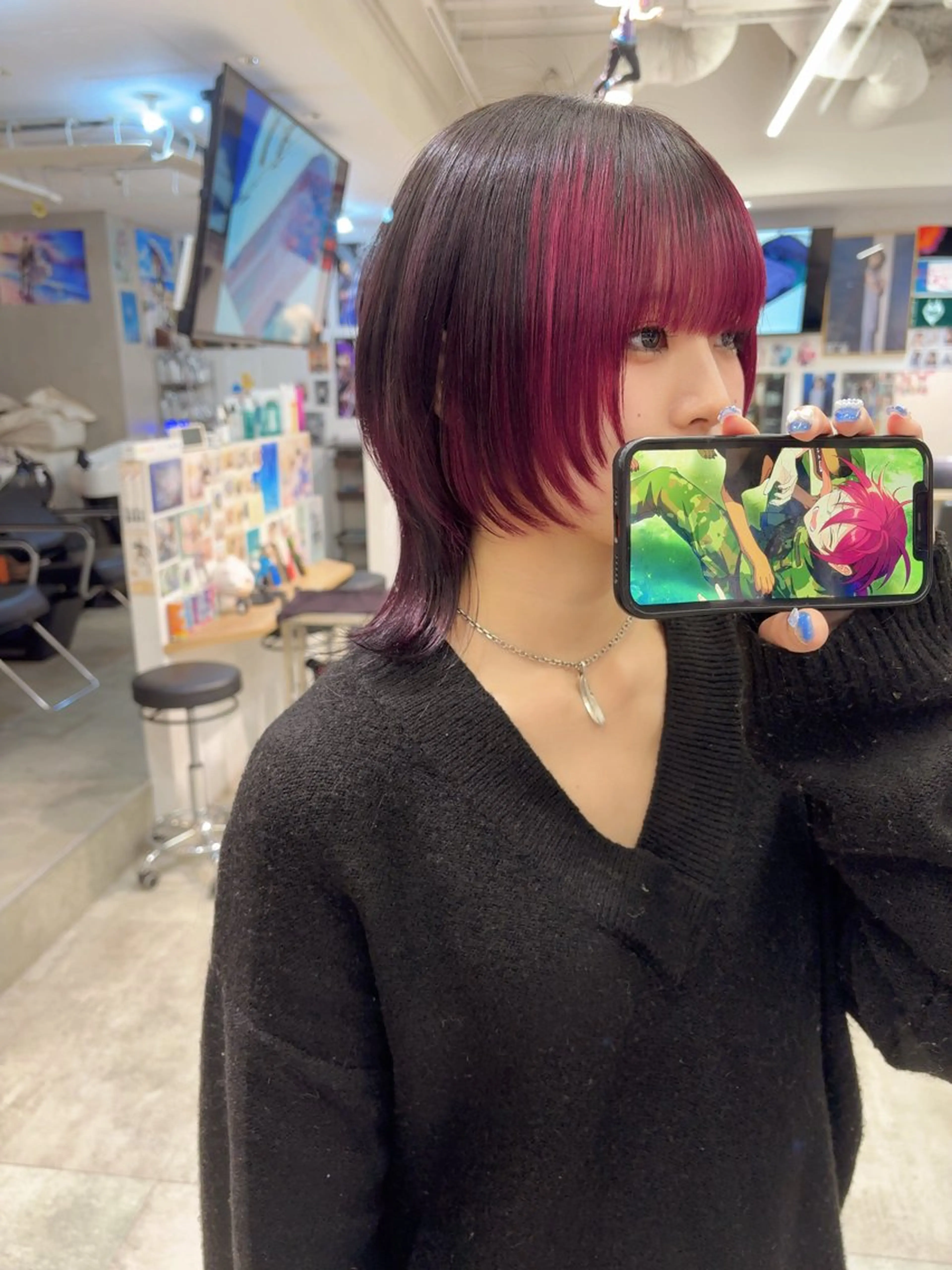 ショート ウルフカット カット ヘアカラー トリートメント ウルフカット 渋谷の人のヘアスタイル