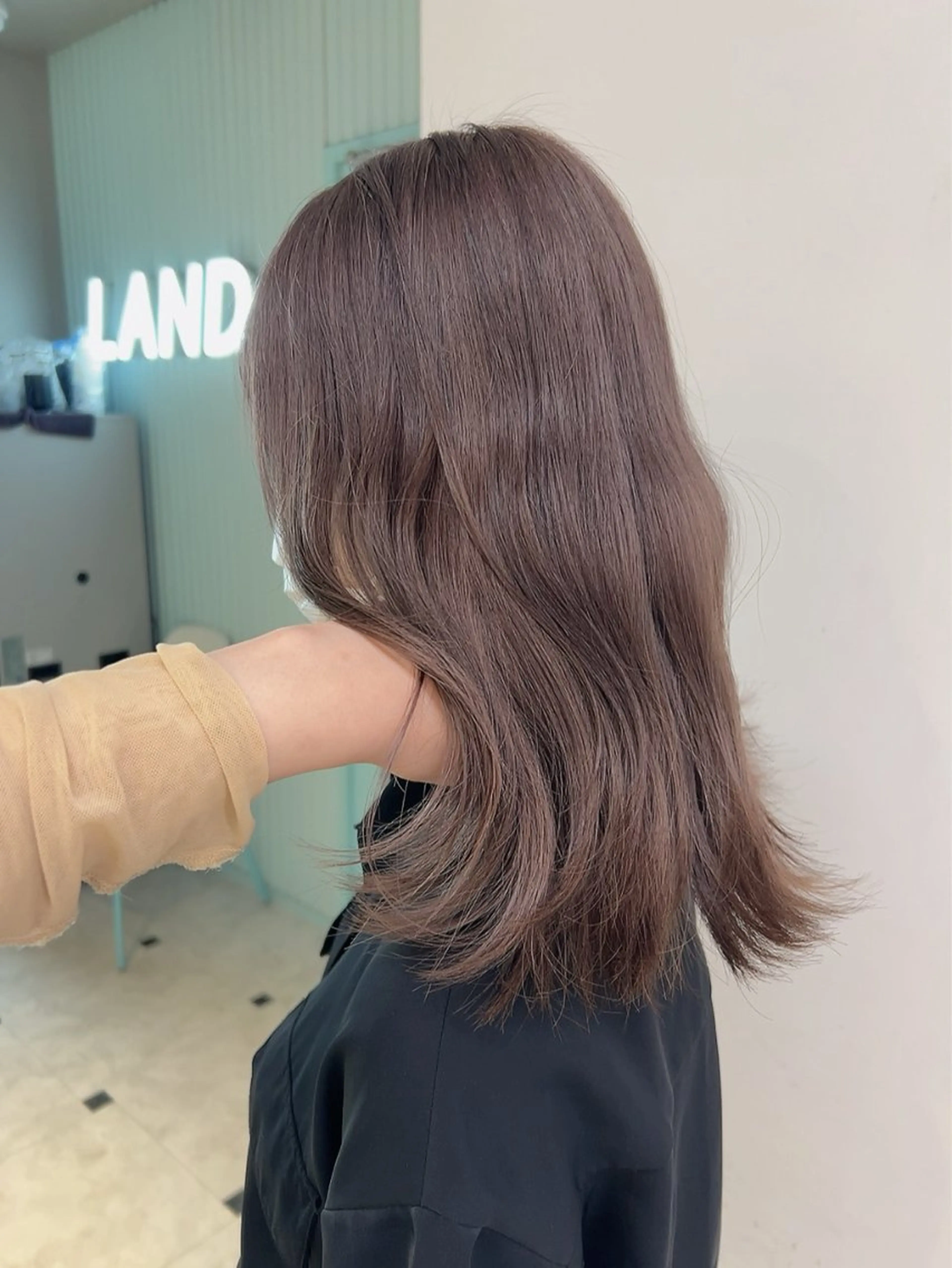 セミロング カラー ヘアカラー トリートメント ヘッドスパ ヘアセット 🥞ベージュ系カラー 【すずきりほ】🥞のヘアスタイル