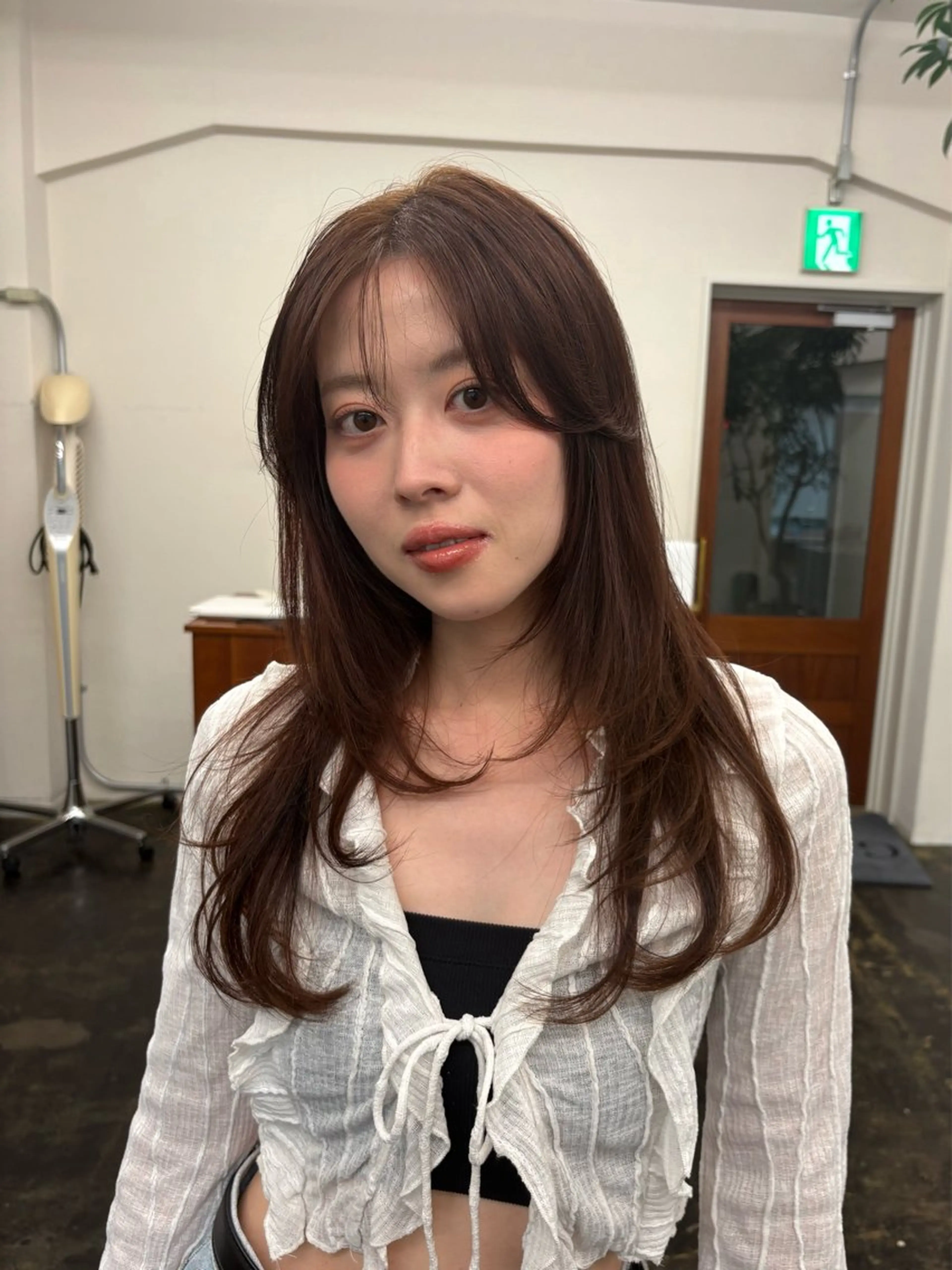 セミロング カット ヘアカラー トリートメント 透明感カラー/顔周り カット/ののか💞のヘアスタイル