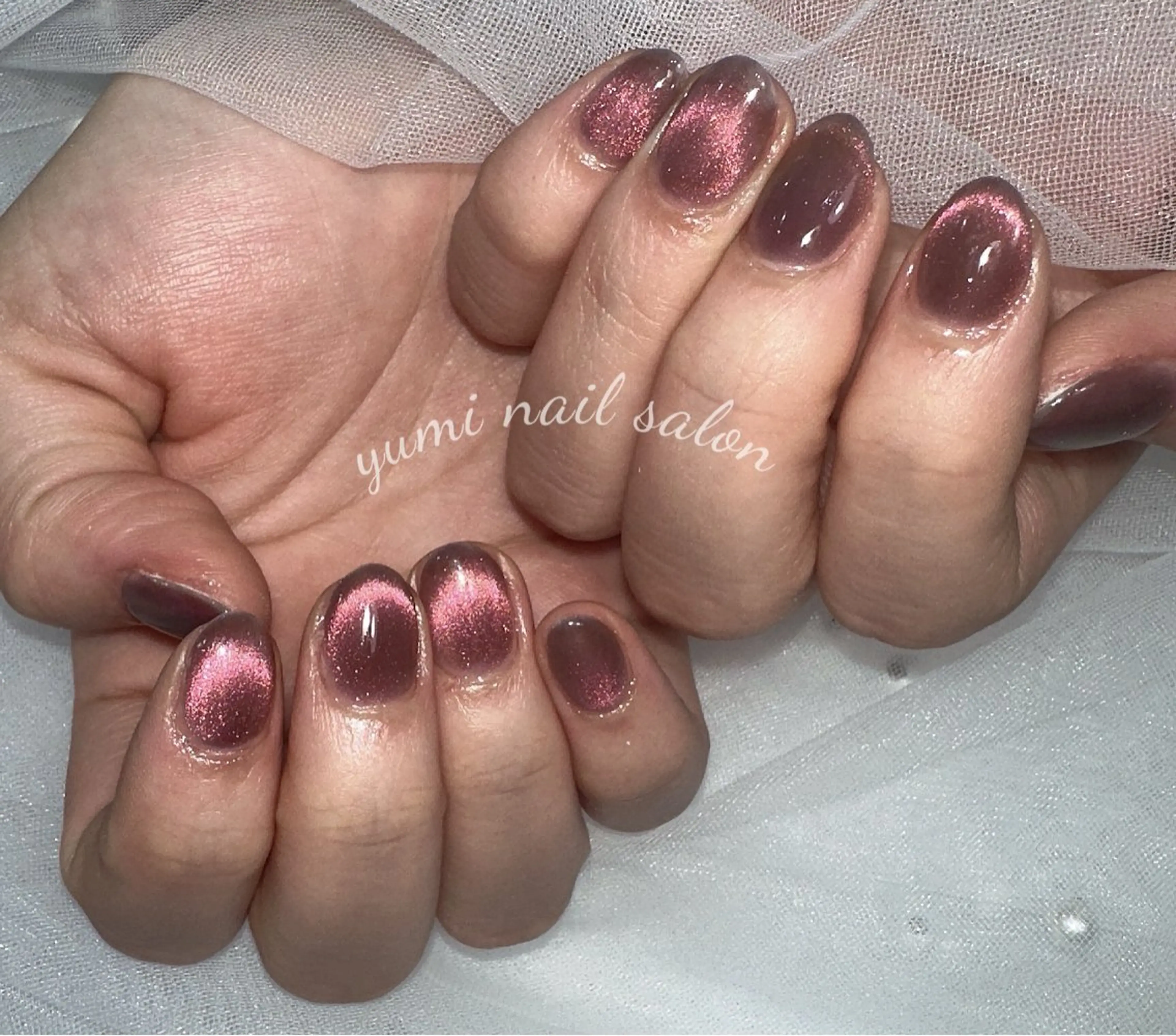 ネイル shineジェル& チップ長さだしのネイルデザイン