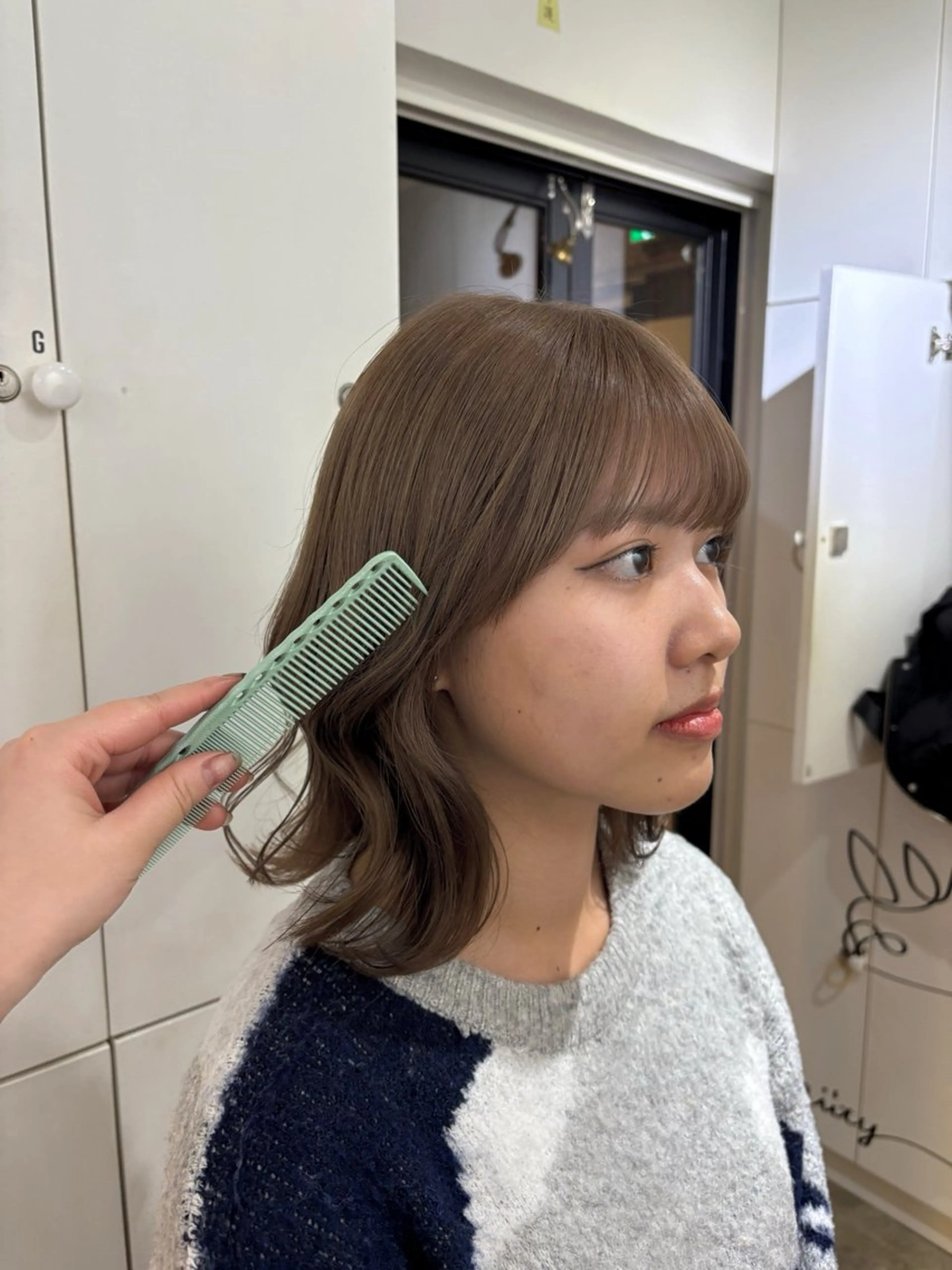 ミディアム ヘアカラー トリートメント 梅田/透明感カラー 🤍narumiのヘアスタイル