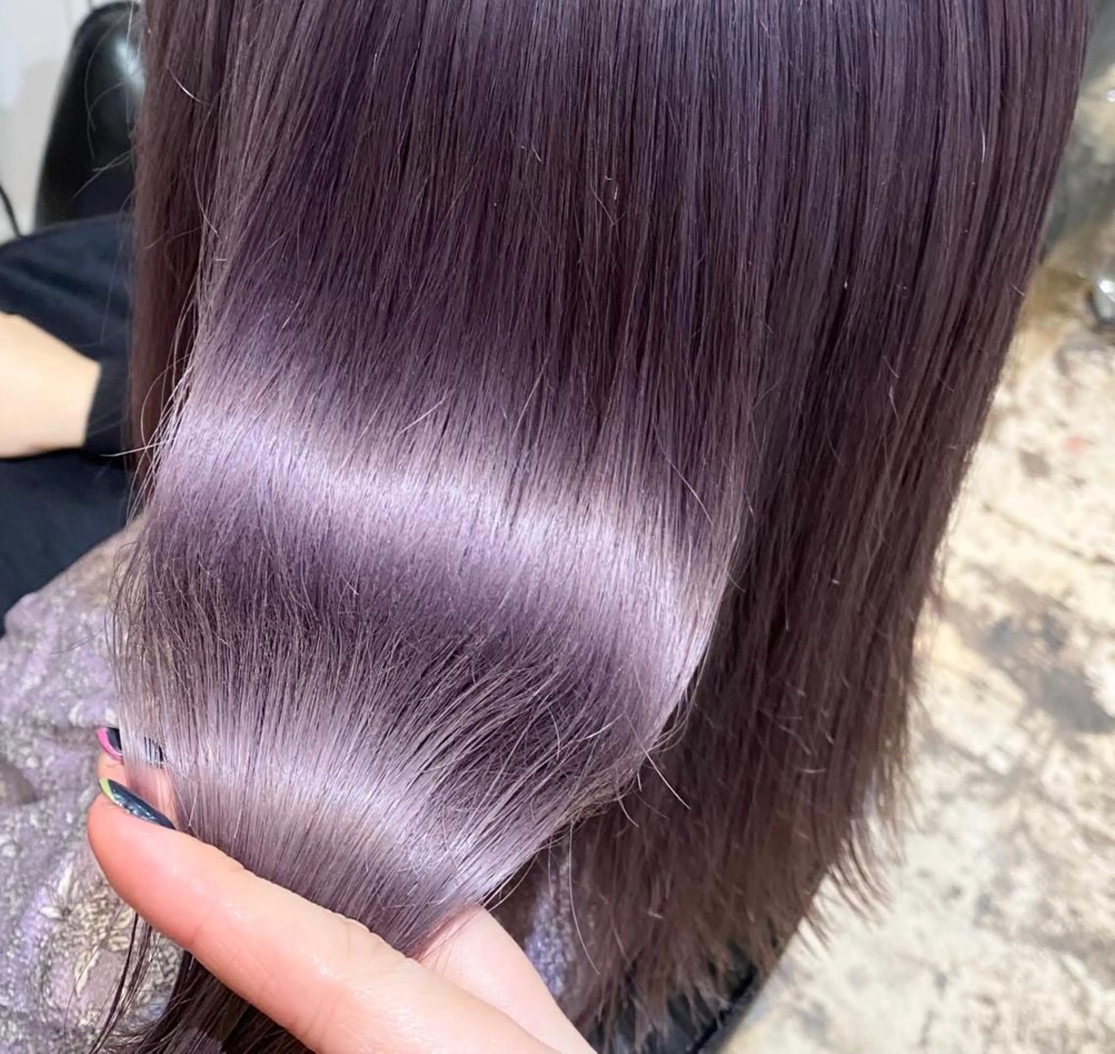 セミロング カラー マンツーマン女性 美容師 奏のヘアスタイル