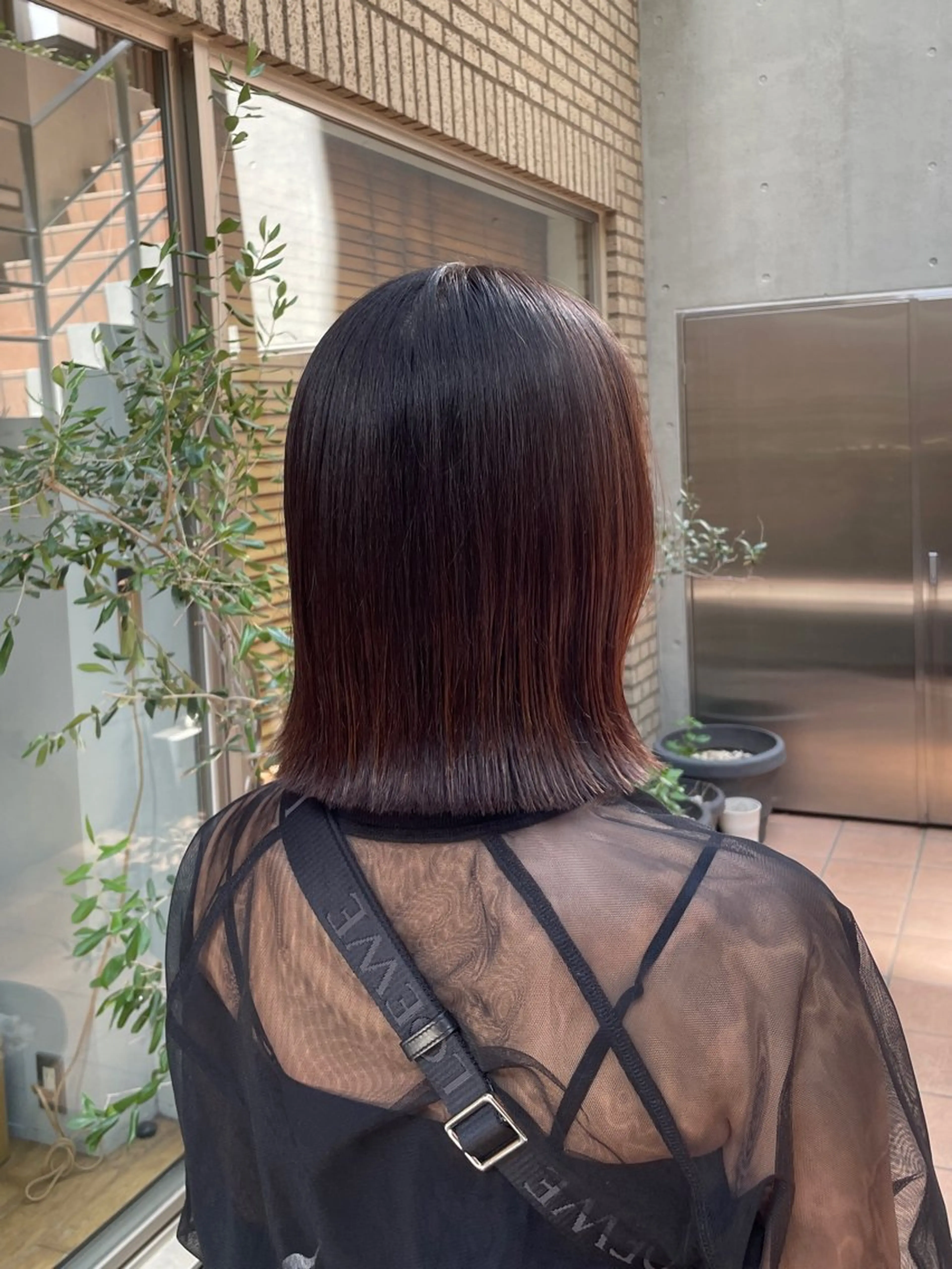 ミディアム 切りっぱなしボブ ボブ 外ハネヘア カット トリートメント 縮毛矯正/レイヤー 🌙児玉光瑠のヘアスタイル