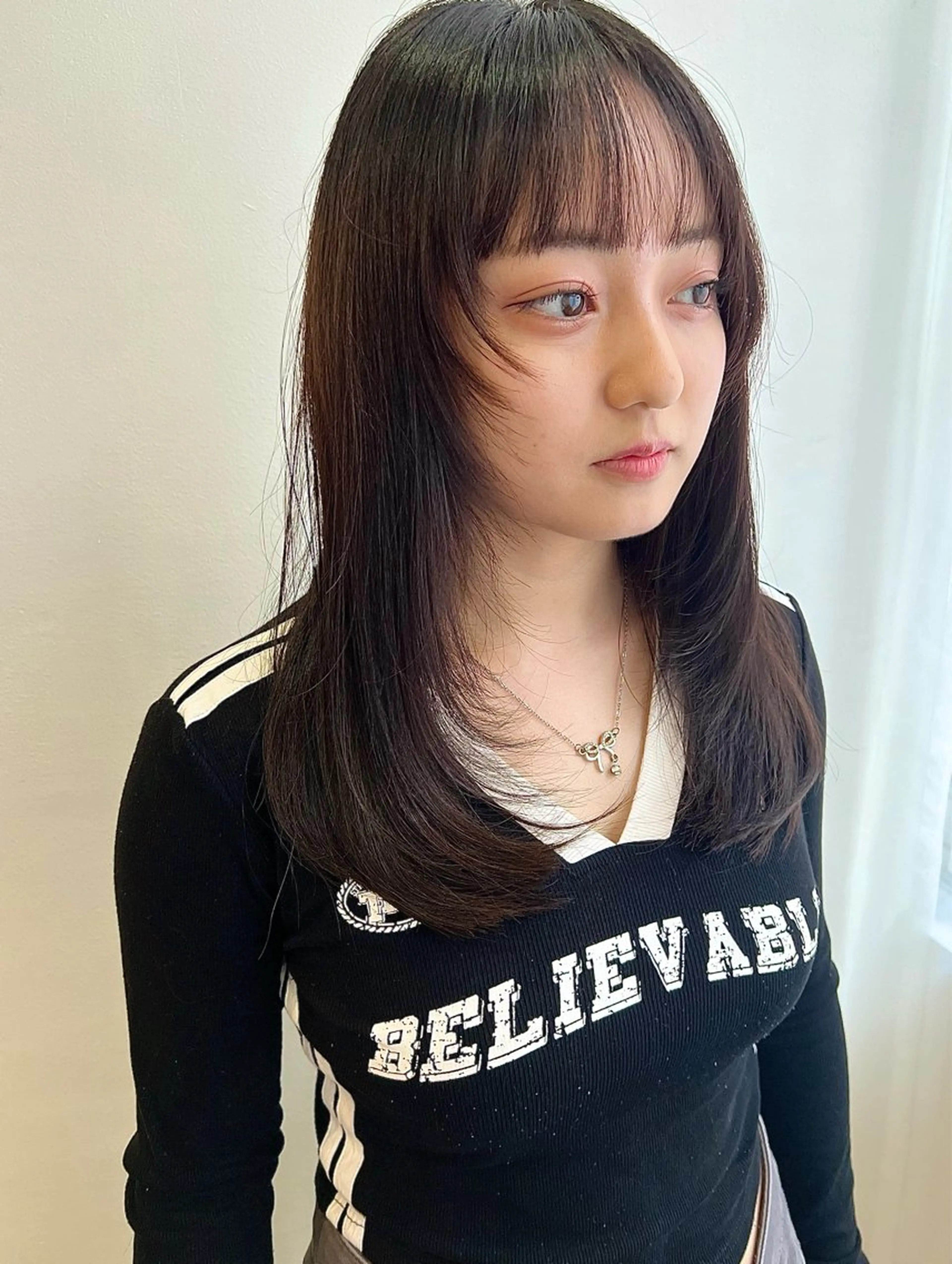 ミディアム 韓国風ヘア レイヤーカット カット ヘアカラー トリートメント タカハシ ハヤトのヘアスタイル