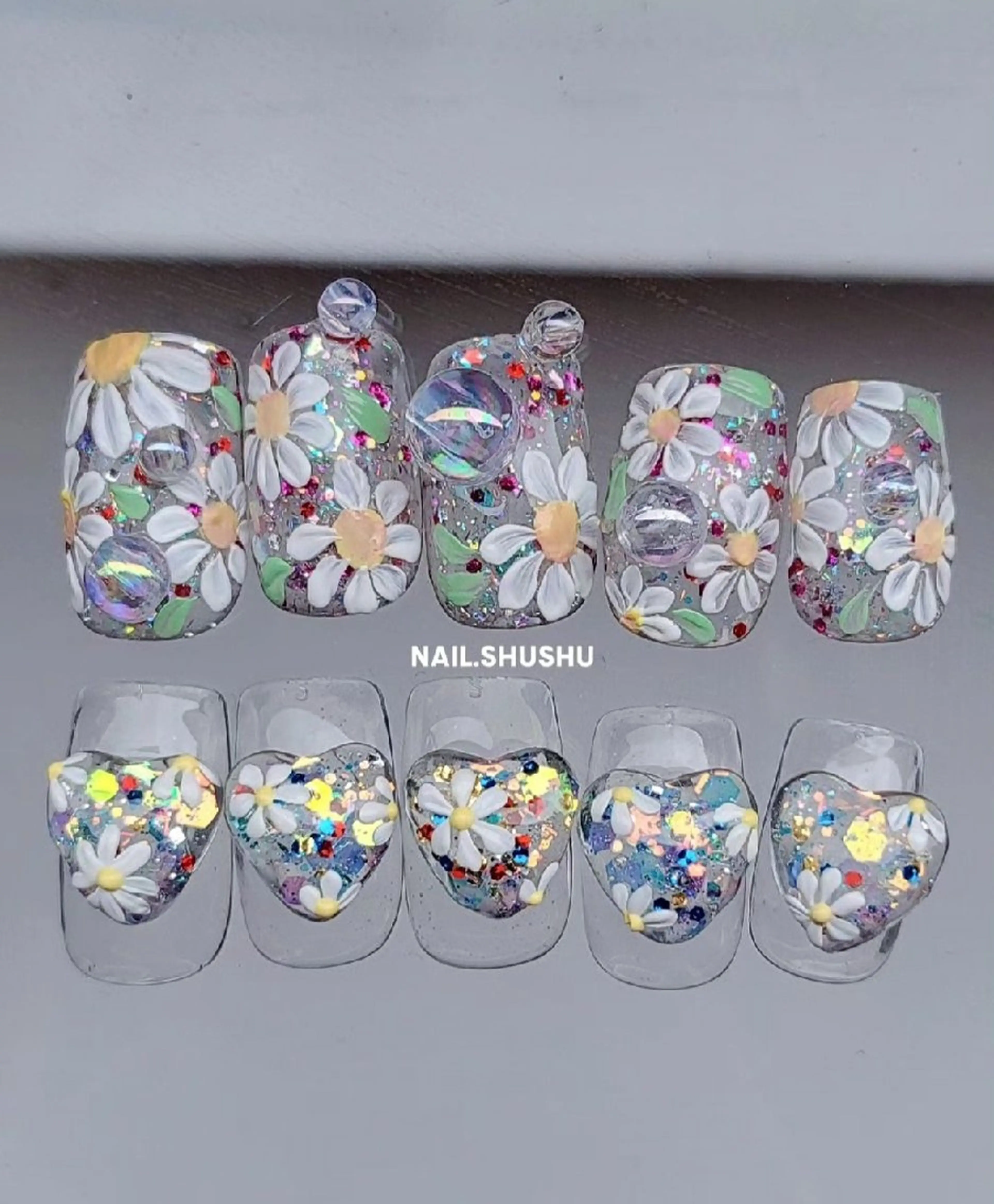 ネイル 持ち込み ニュアンスネイル ワンカラーネイル シンプルネイル 春ネイル ハンドネイル 3dパーツ/流行り 👧shushu❤️のネイルデザイン