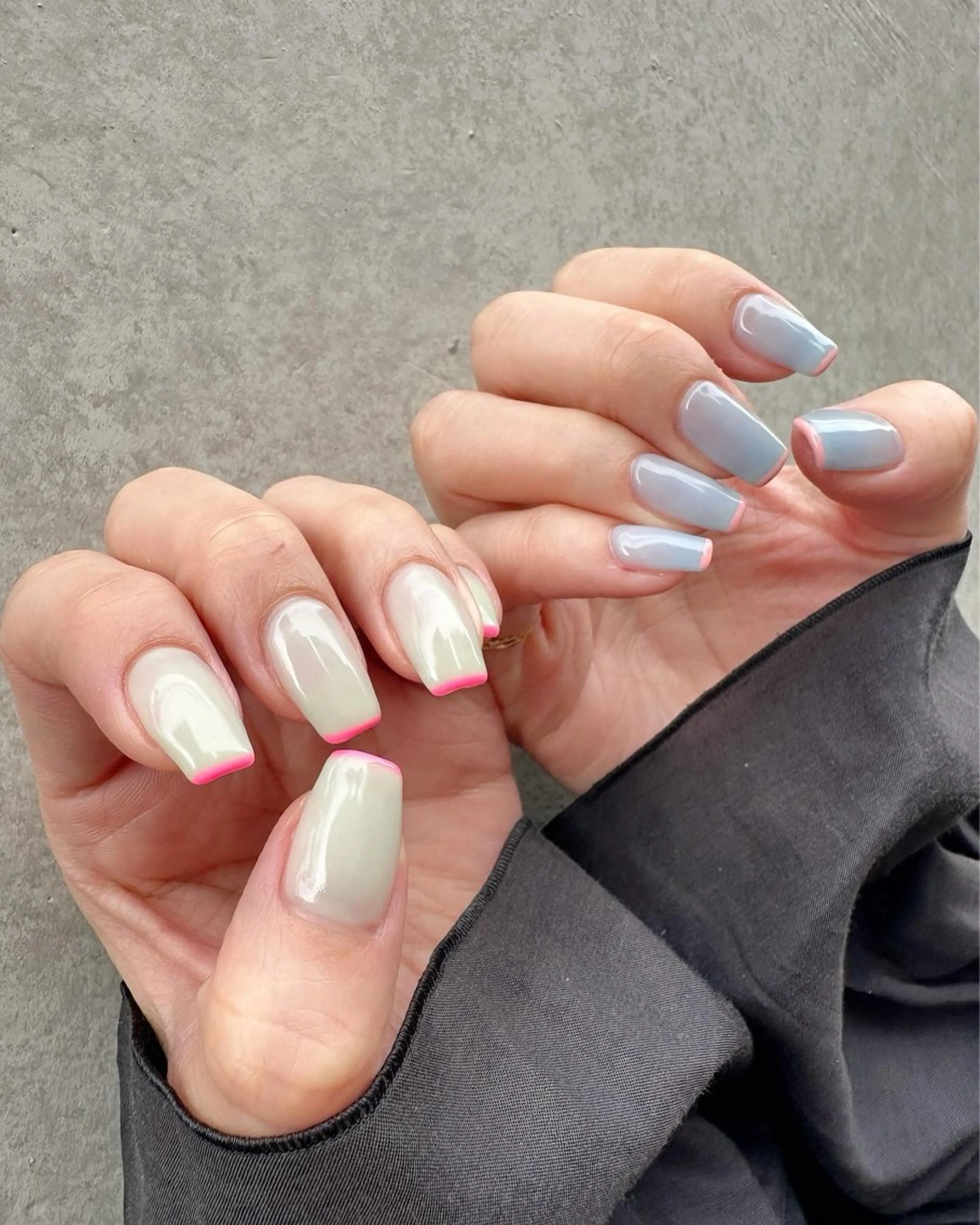 ネイル フレンチネイル 氷ネイル・うるうるネイル 韓国ネイル ニュアンスネイル 春ネイル 🪞KAPE NAIL 🪞のネイルデザイン
