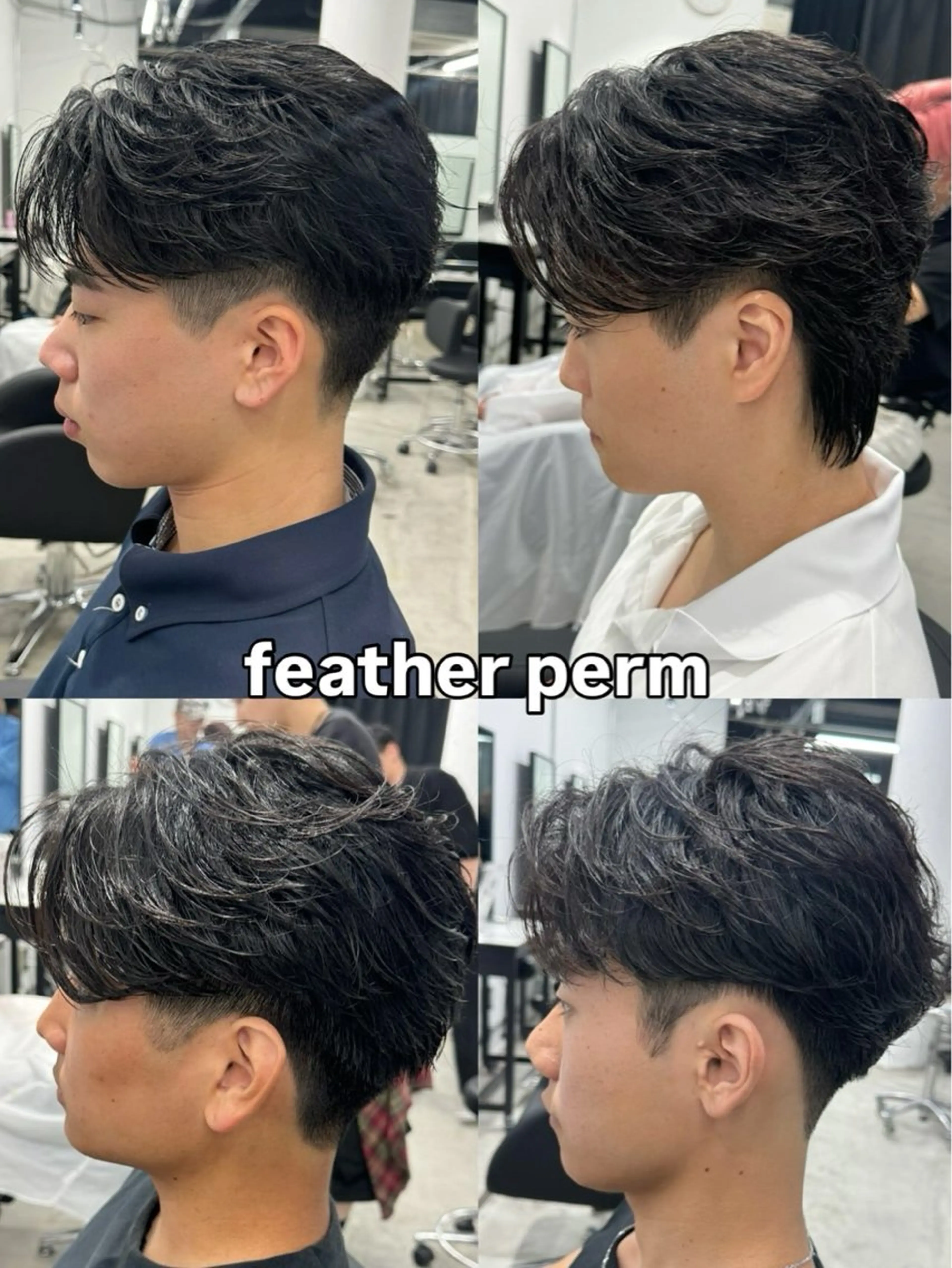 ショート パーマ メンズ カット パーマ トリートメント ヘアセット Pia/KIRIA /福岡美容室のヘアスタイル