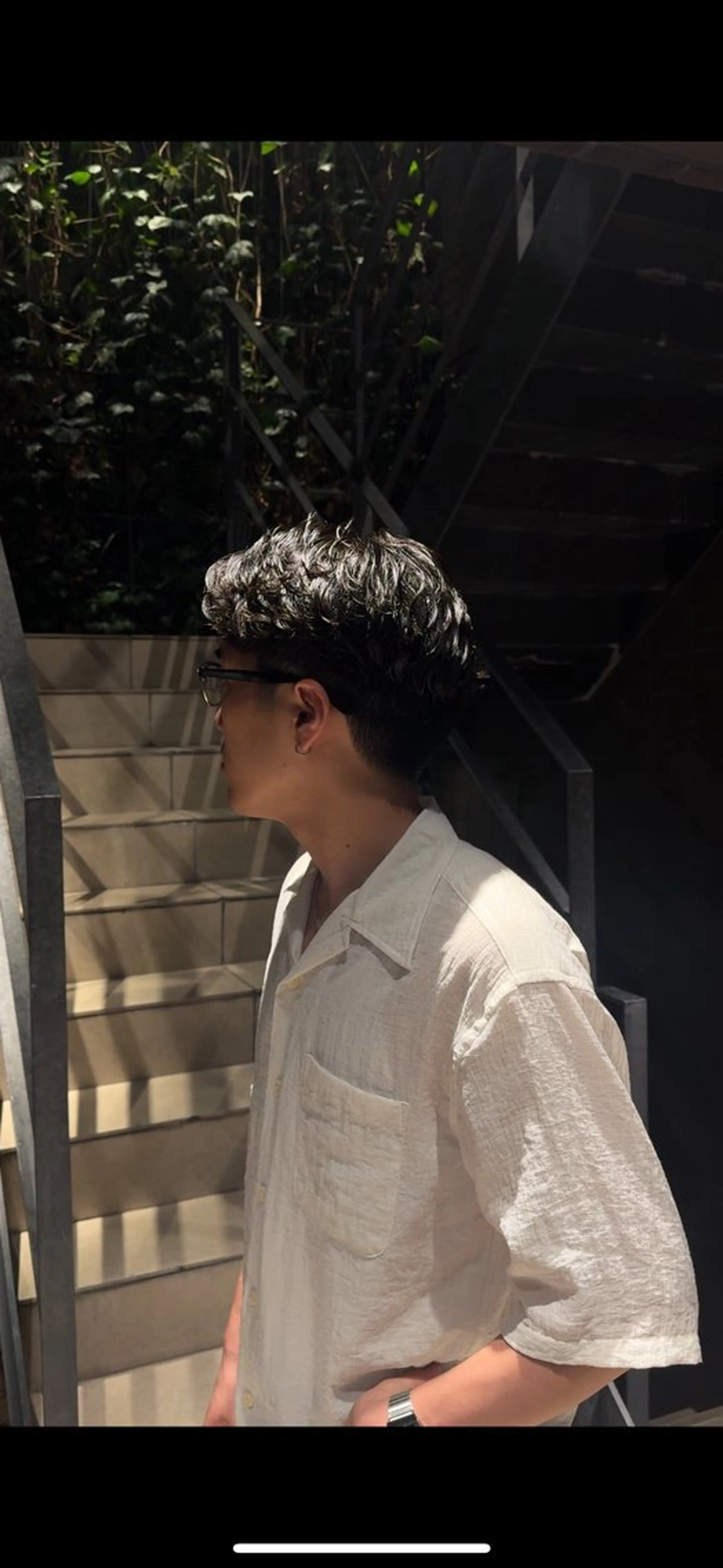 ショート メンズ フェザーパーマ メンズパーマ 小川 廉太朗のヘアスタイル