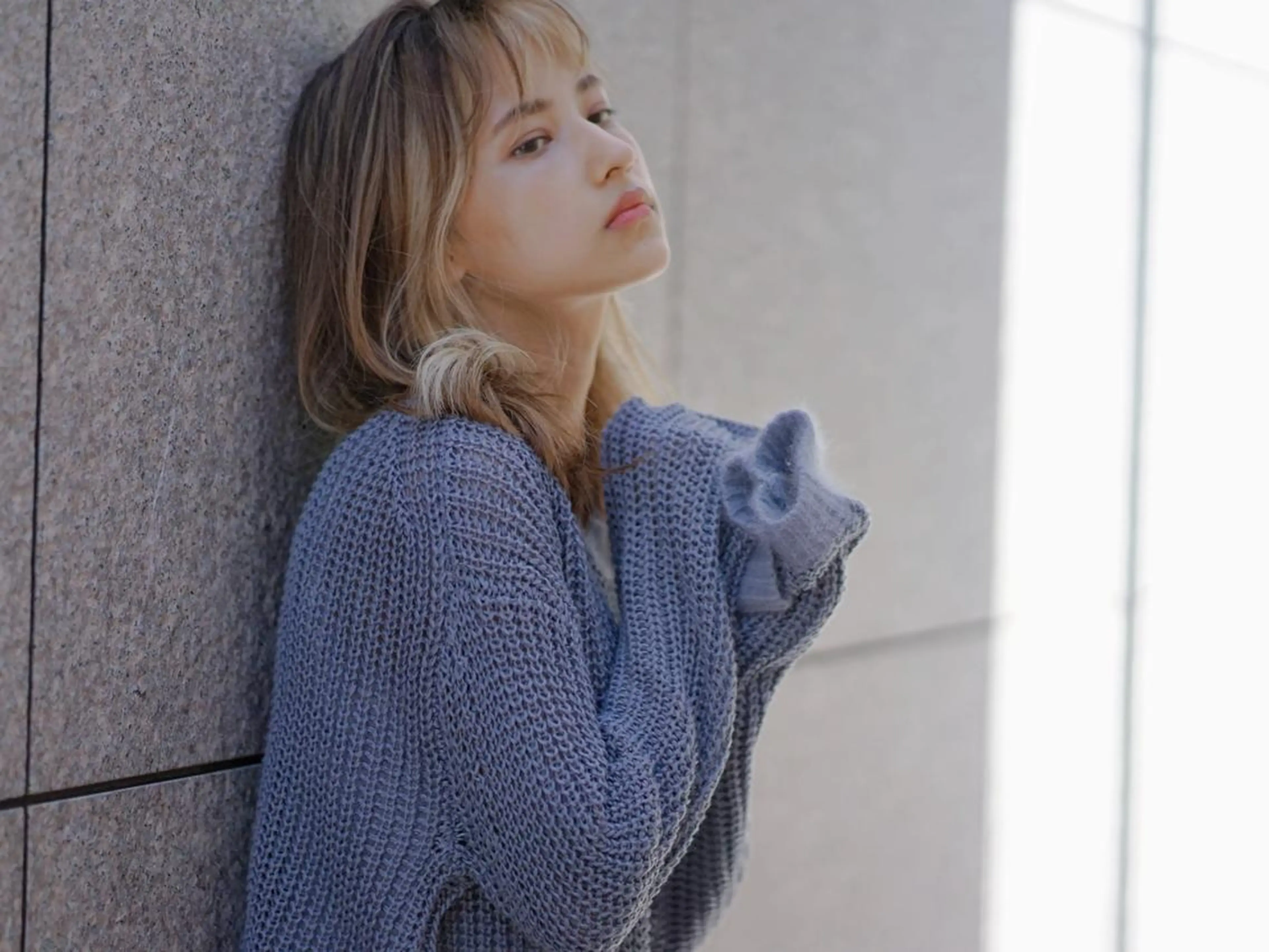 セミロング カラー セミロングパーマ バレイヤージュ ブリーチ ダブルカラー ハイライトカラー N°sopo 札幌大通のヘアスタイル