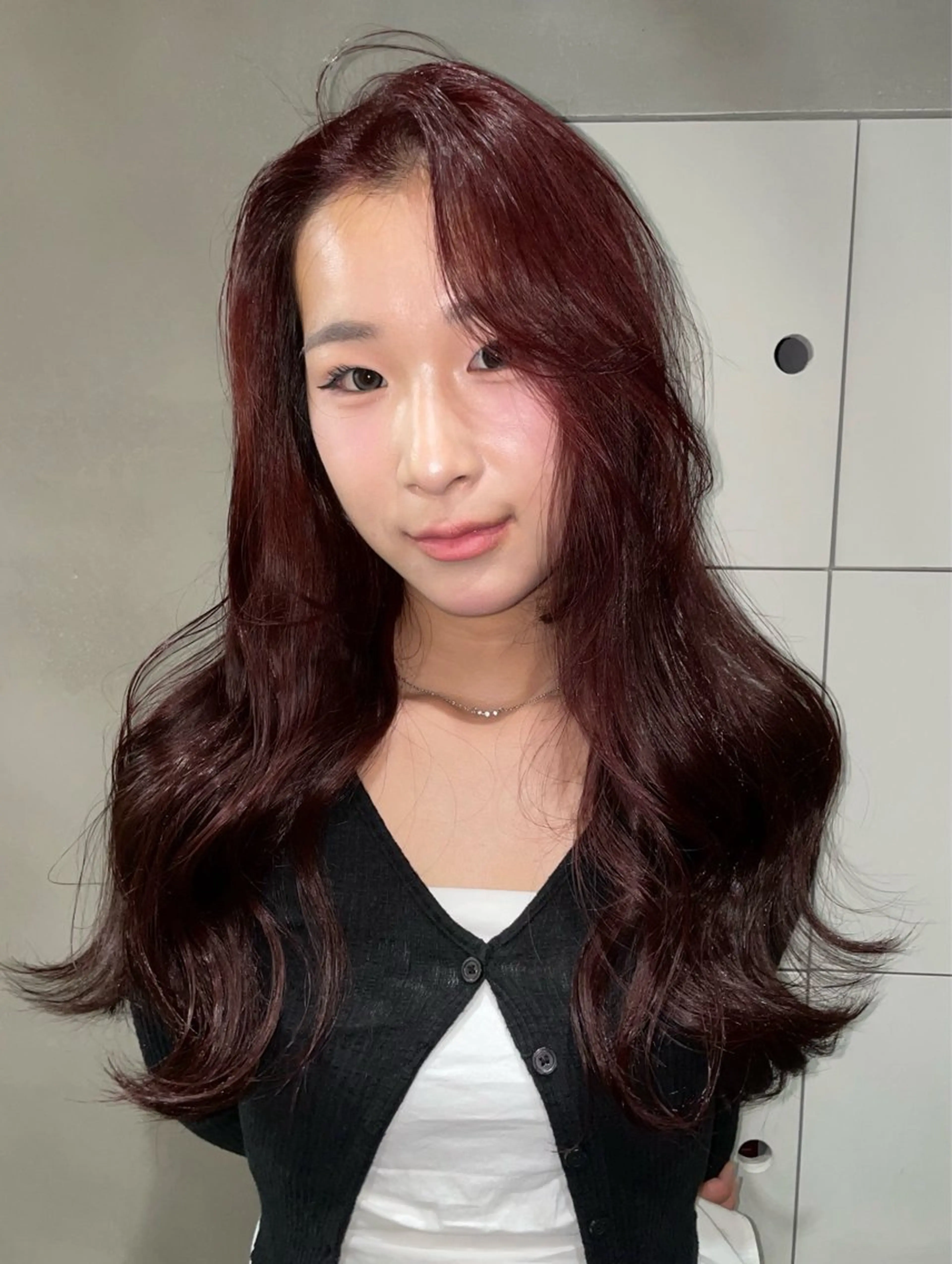 【デビュー直前/4月限定💕暖色/寒色】ワンカラー（ブリーチなし）カラーモデル 施術終わり撮影させて頂きますの写真