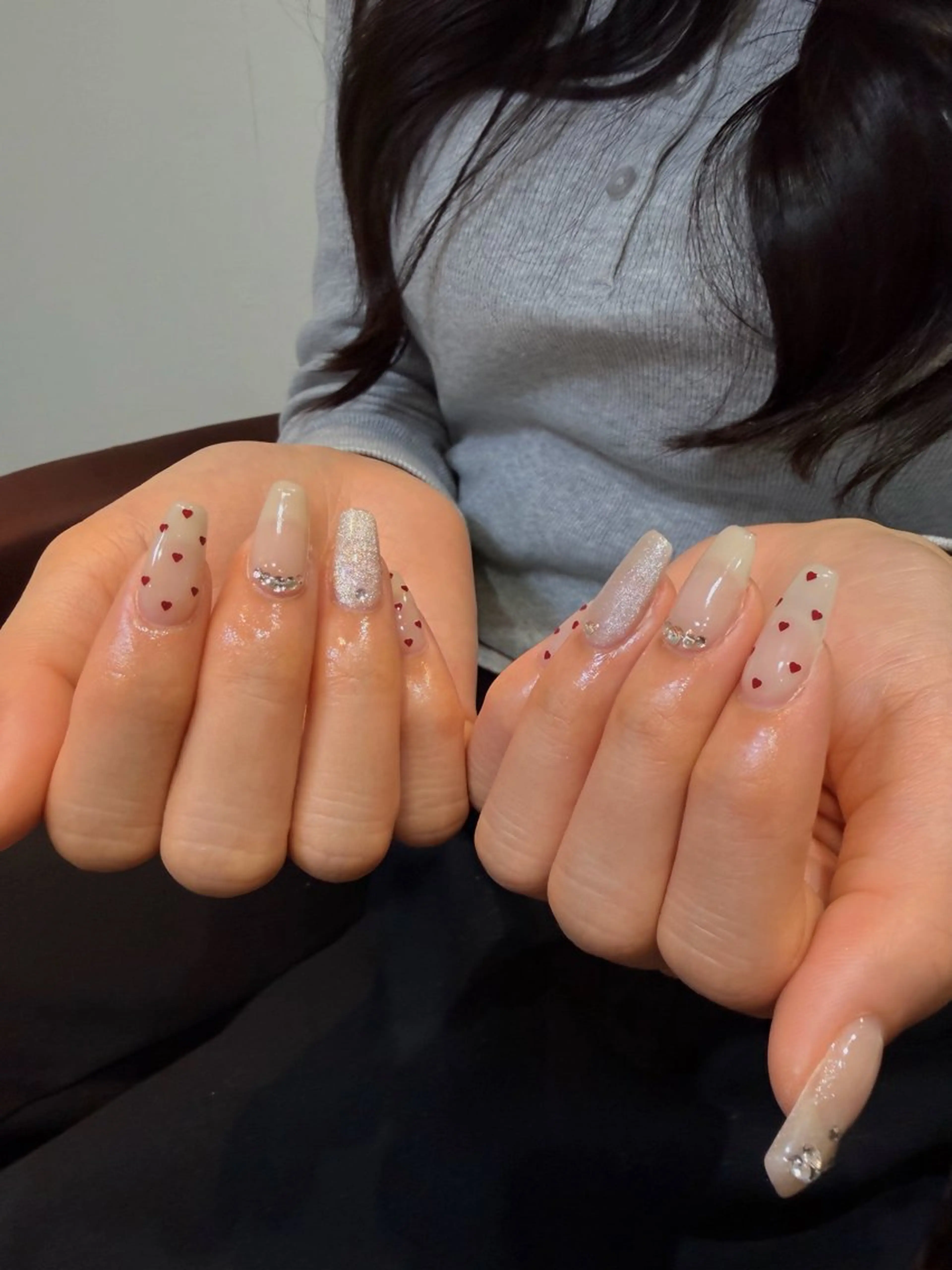 ネイル バレンタイン Harp Nail ことみ🌺💜✨のネイルデザイン