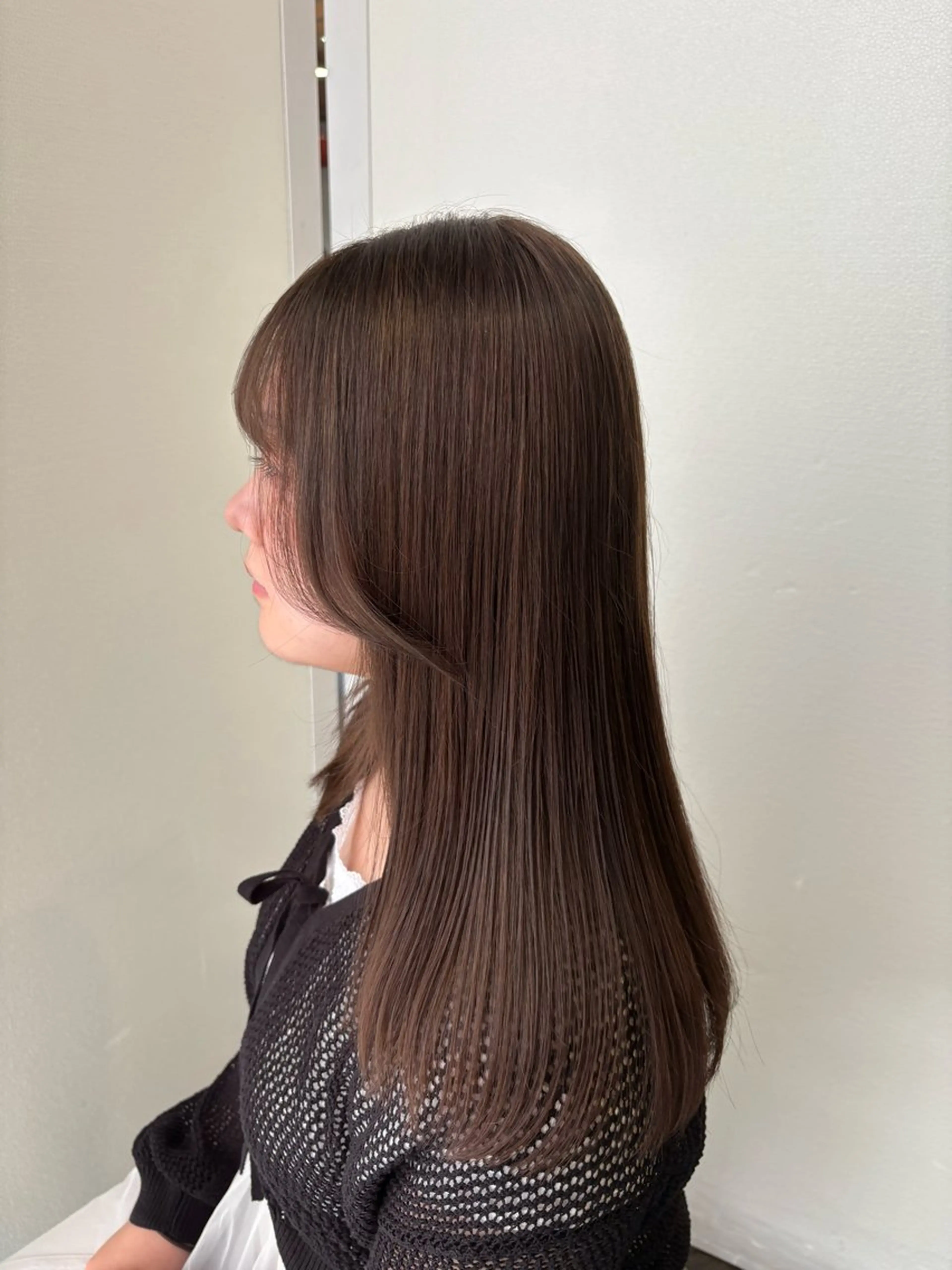 ロング カラー グレージュ オリーブグレージュ オリーブグレー カット 縮毛矯正 SARAJU仁川 _aya🌼のヘアスタイル