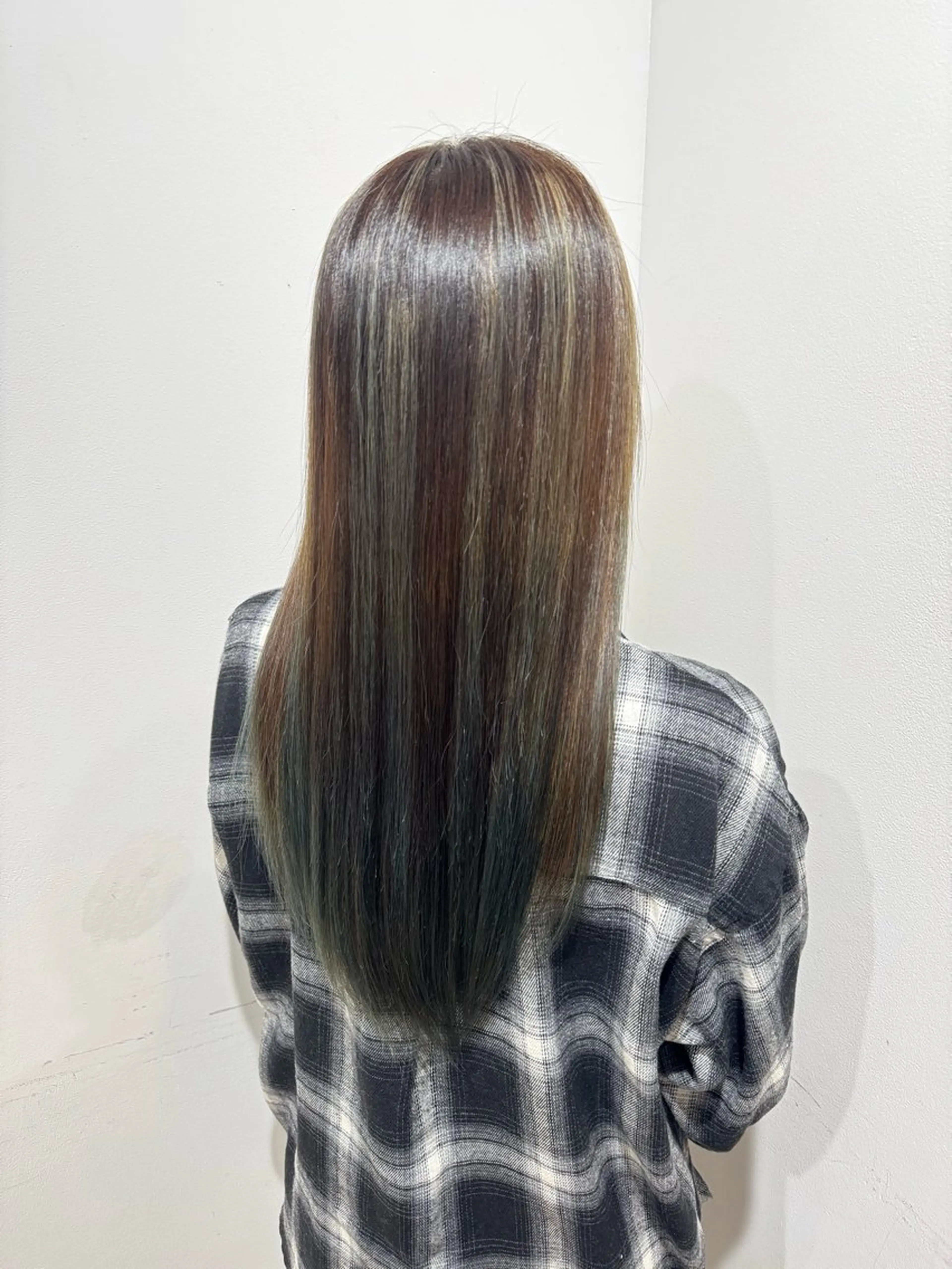 ロング カラー アッシュ アッシュブラウン ブラウンカラー デザインカラー ハイライトカラー カット ヘアカラー 無料モデル募集/ボブ /レイヤー/Rinのヘアスタイル