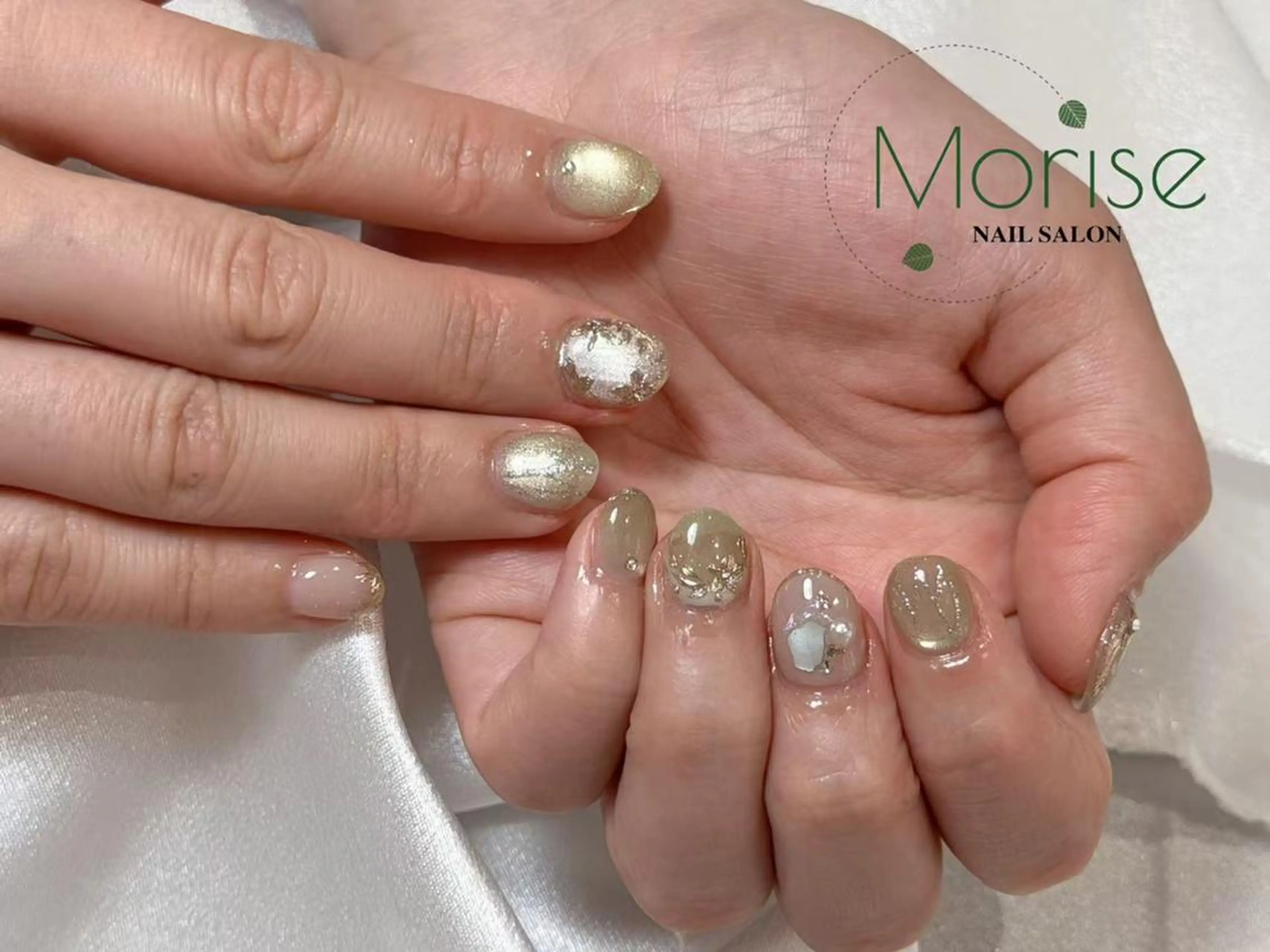 ネイル チークネイル フレンチネイル ジェルネイル マグネットネイル ミラーネイル ハンドネイル ハンドケア MoriseNail 原宿店のネイルデザイン