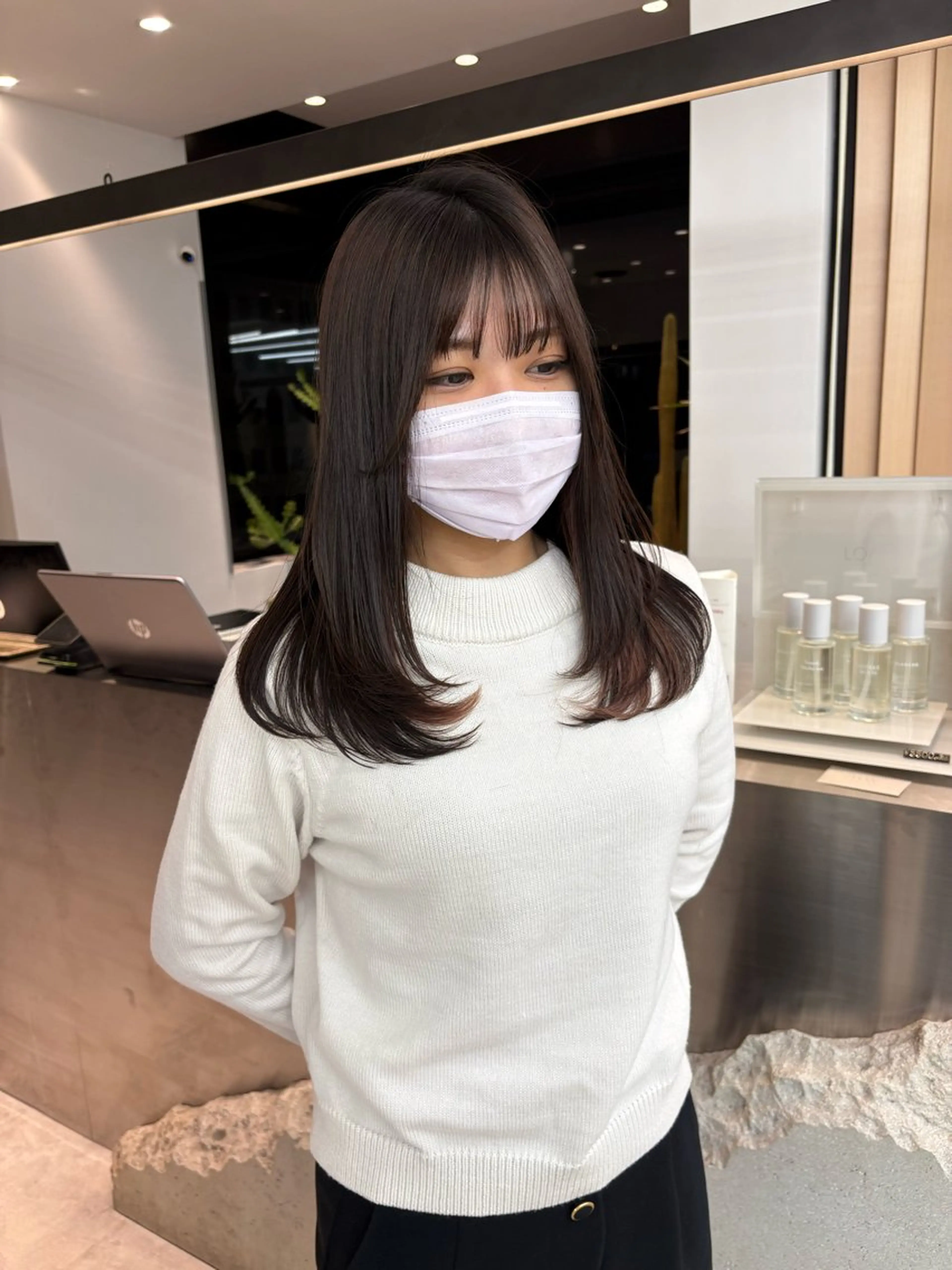 ミディアム 縮毛矯正/韓国ヘア /ブリーチ/ヒロのヘアスタイル