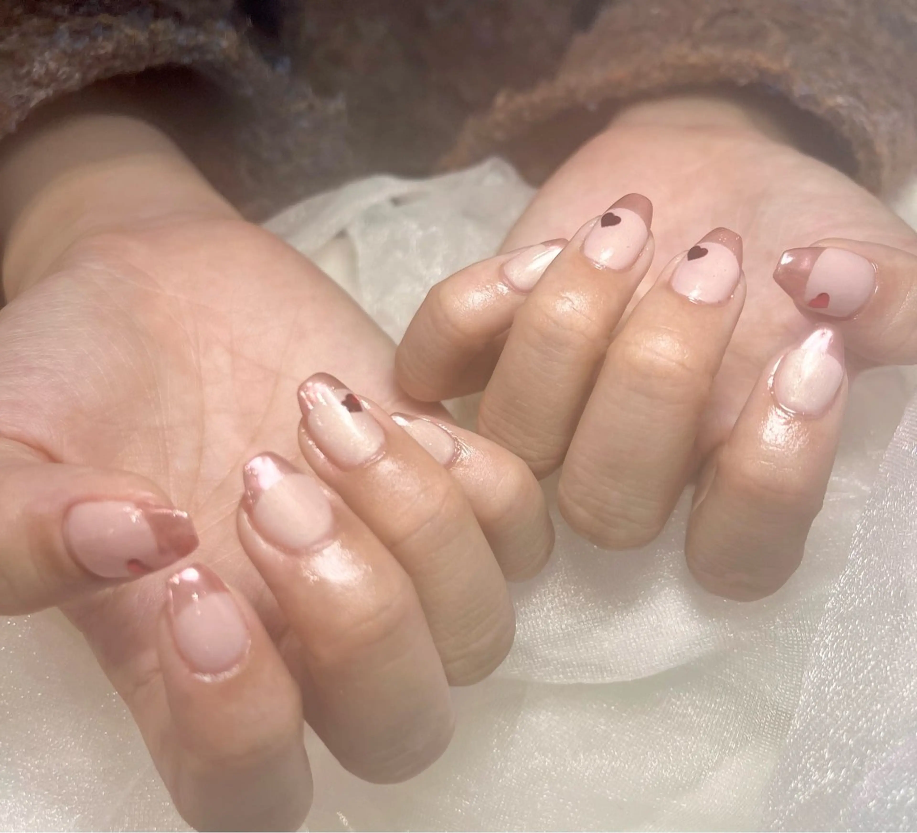 ネイル ハート ホログラムネイル nail salon quartettoのネイルデザイン