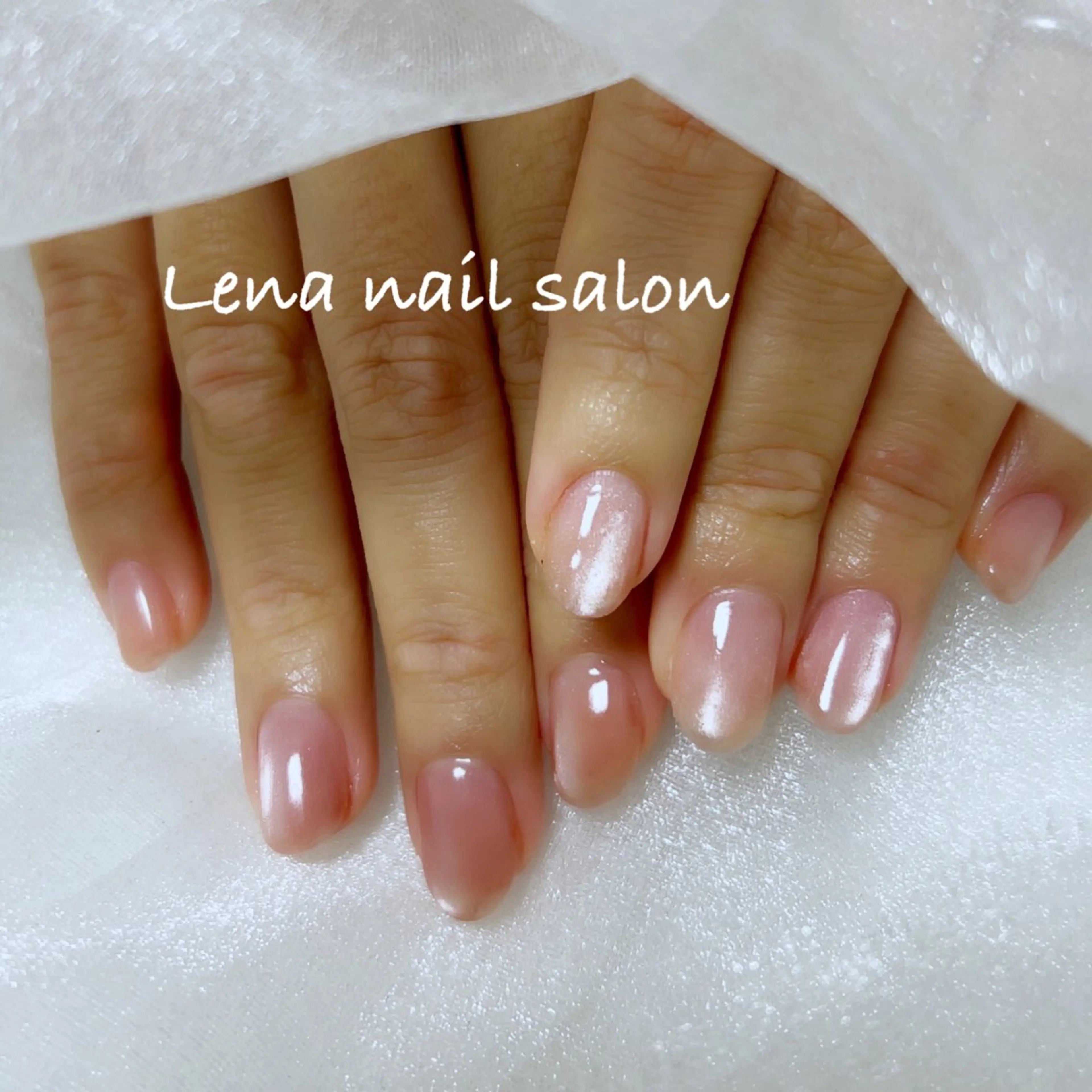 ネイル ジェルネイル マグネットネイル オフィスネイル パラジェル 自爪育成ネイルケア Lena  nailのネイルデザイン