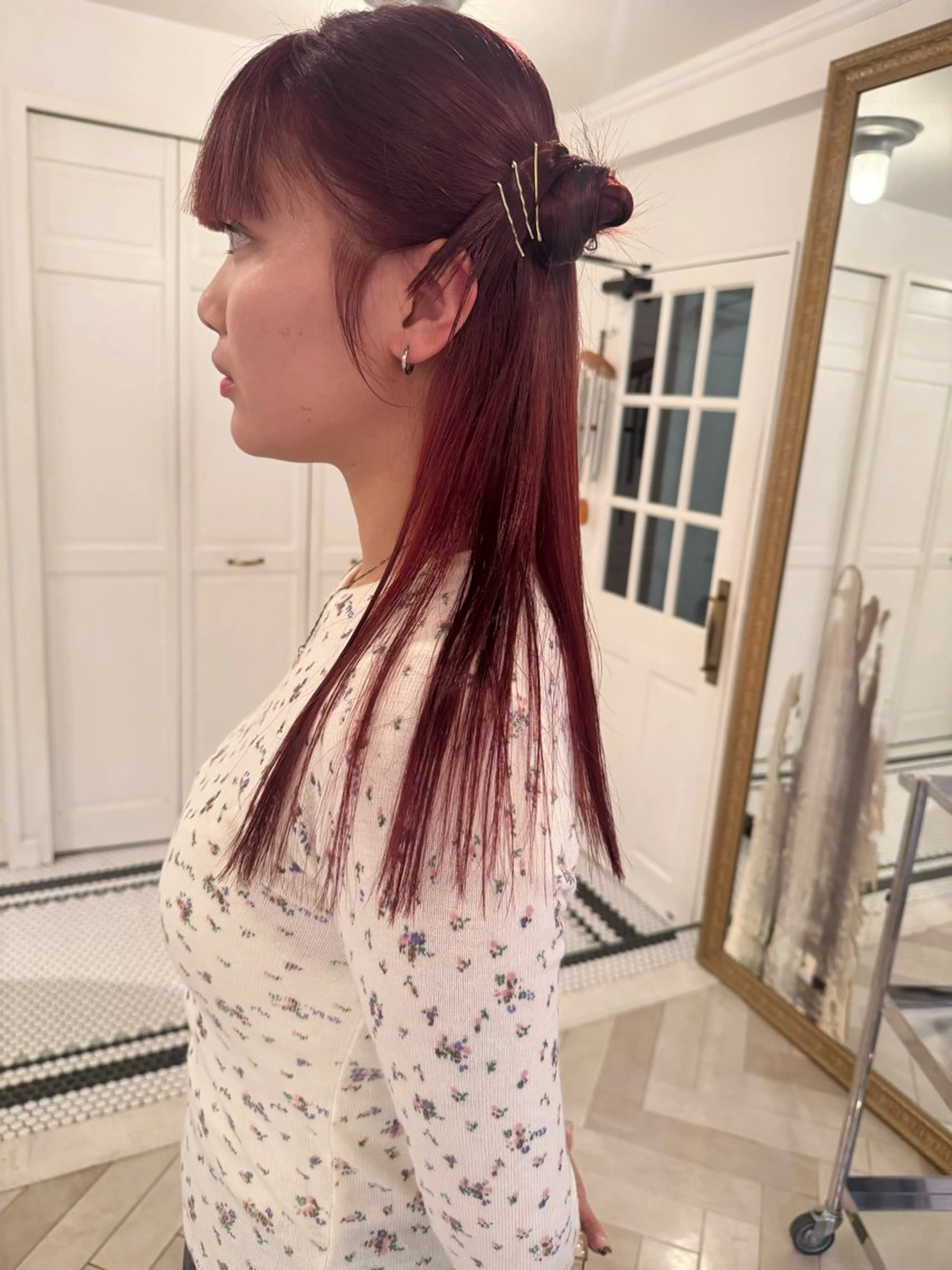 カラー ヘアカラー ブリーチカラー🎀 韓国風/寺門美優のヘアスタイル