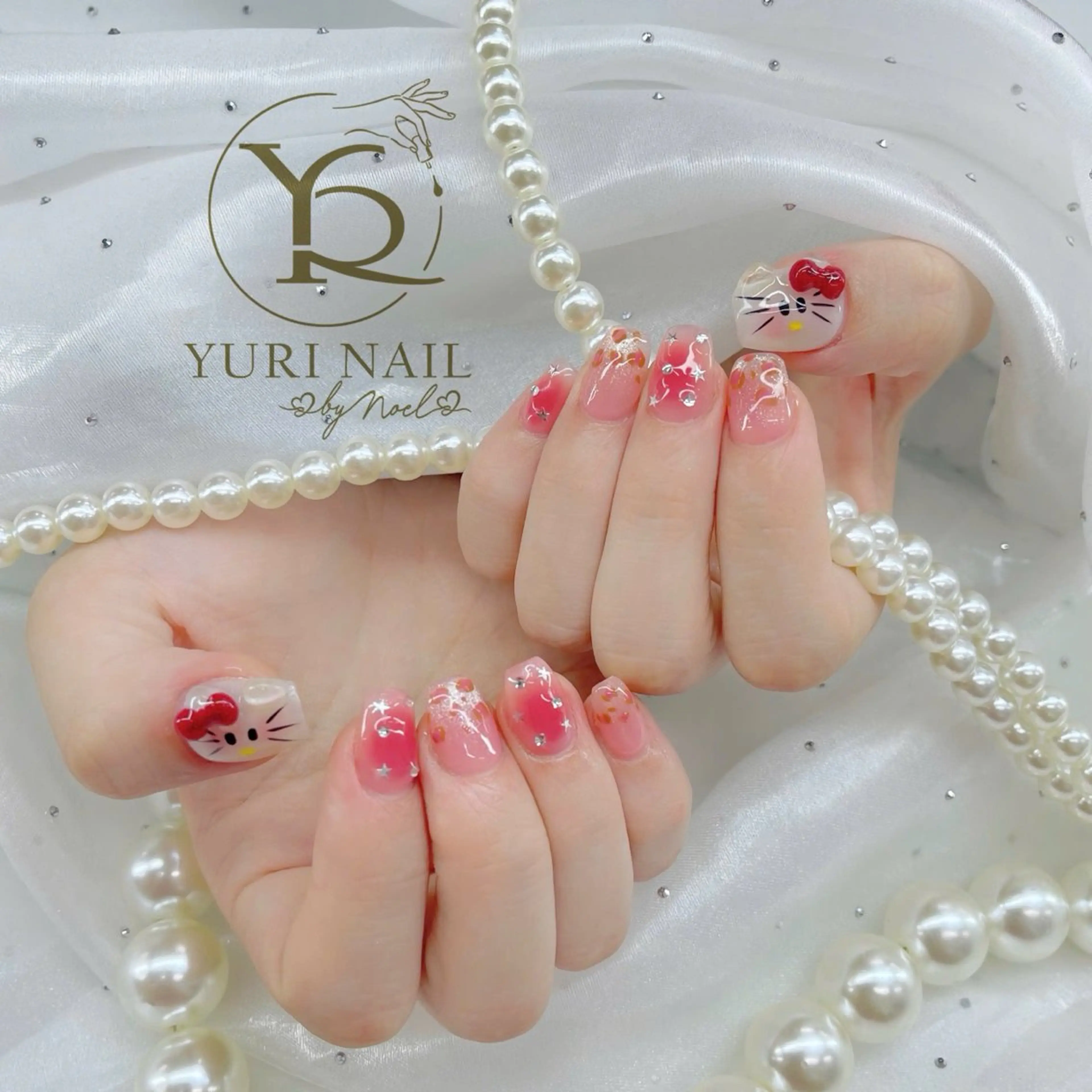 ネイル チークネイル フットネイル フレンチネイル グラデーション キラキラネイル ハンドネイル フットネイル ハンドケア YURI Nail Funabashiのネイルデザイン
