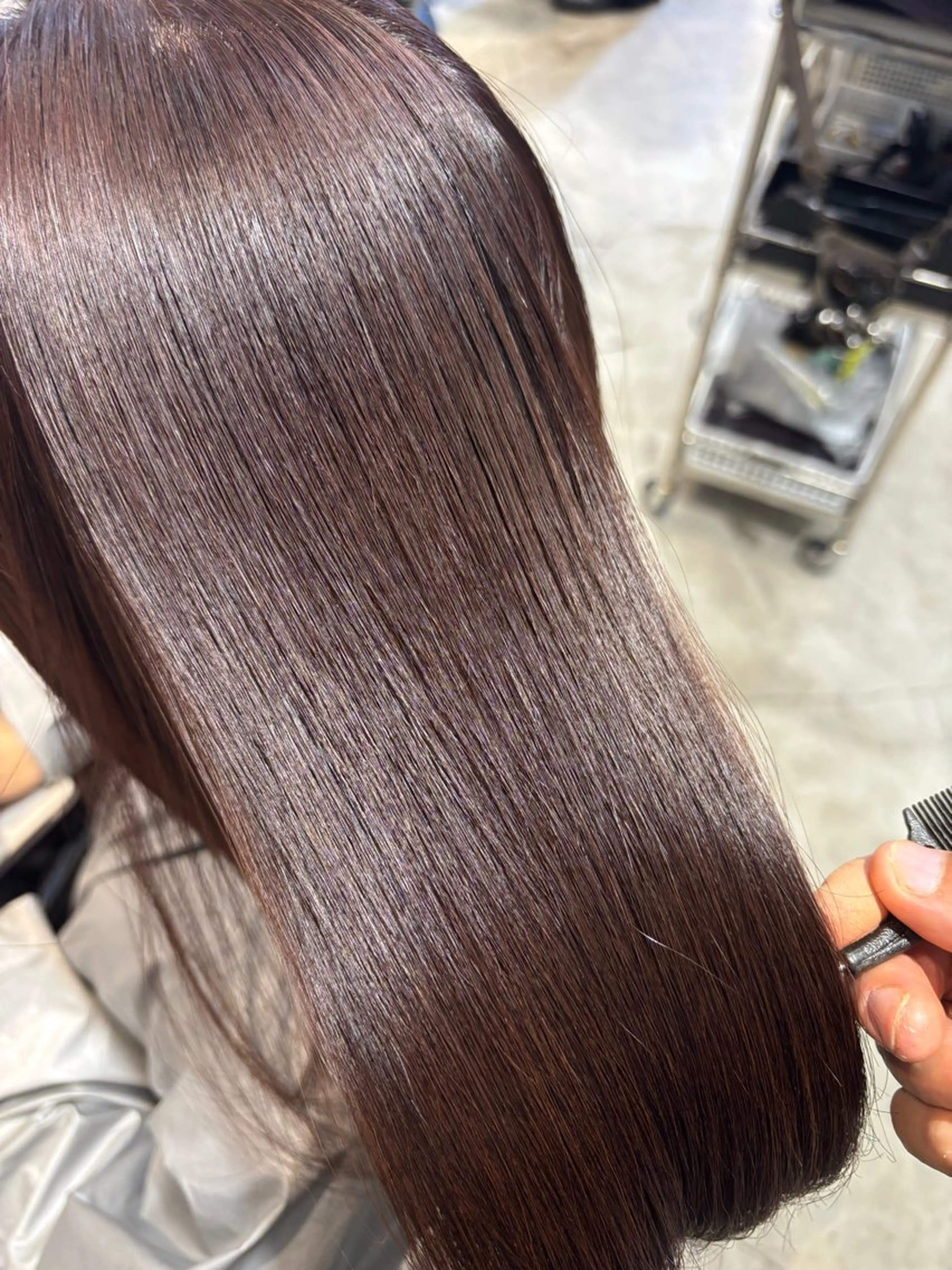 パーマ 縮毛矯正 酸性ストレート ストレートパーマ カット 縮毛矯正 トリートメント 艶髪酸性ストレート /髪質改善/寺田警二のヘアスタイル