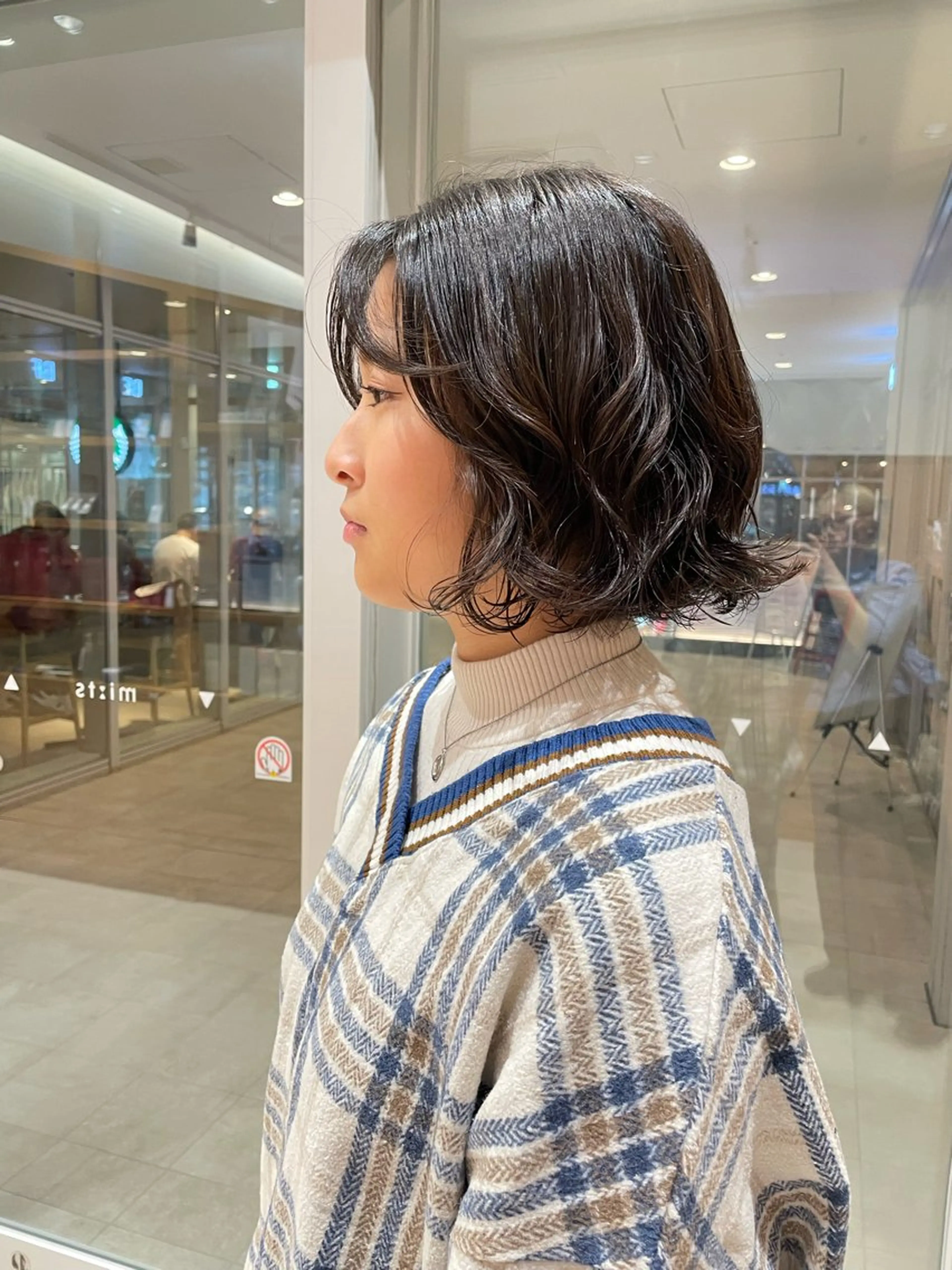 パーマ ボブ デジタルパーマ ニュアンスパーマ ☁️ボブパーマ/ 咲良🪄のヘアスタイル